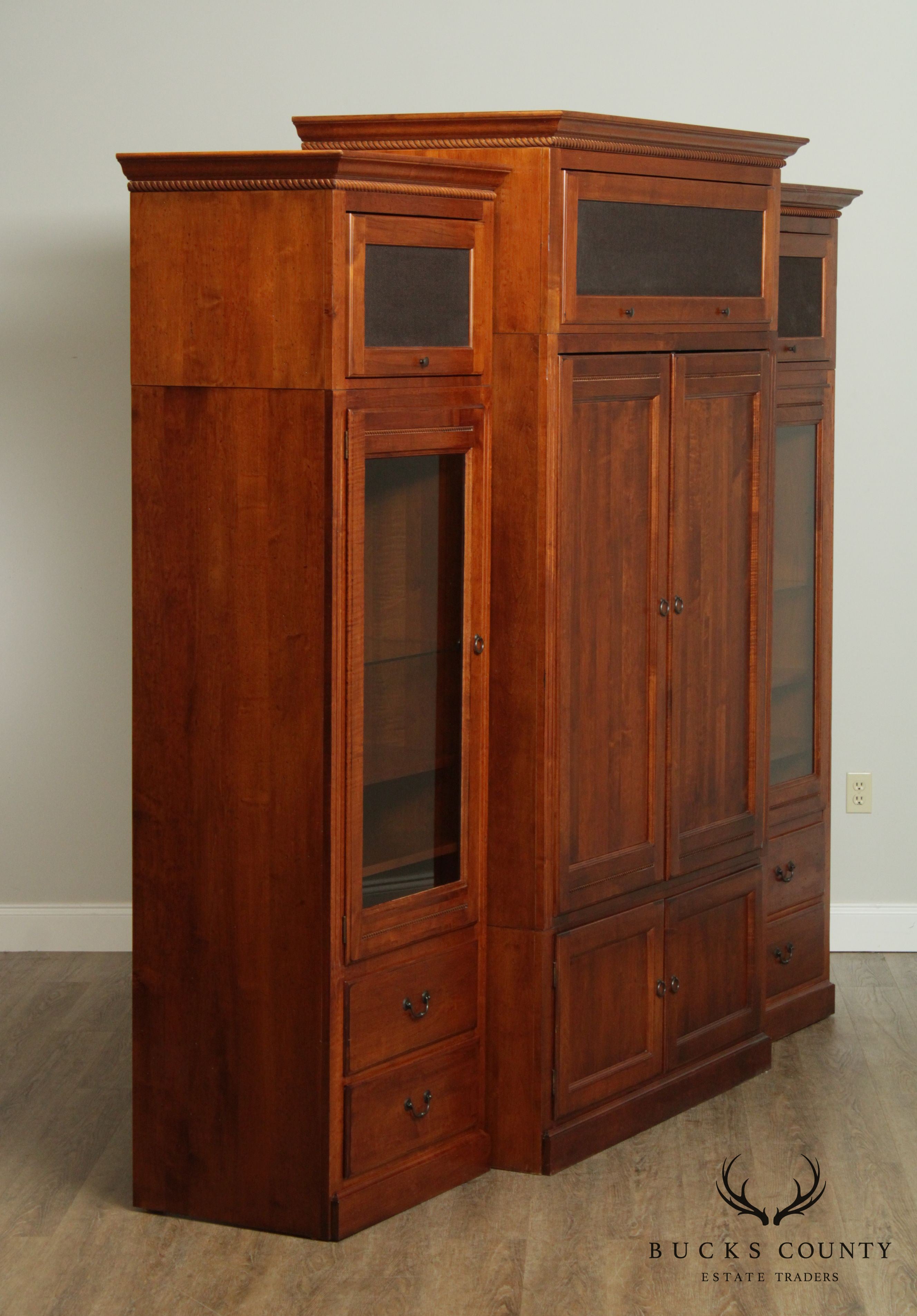 Ethan Allen Country Crossing Large Entertainment Wall Unit