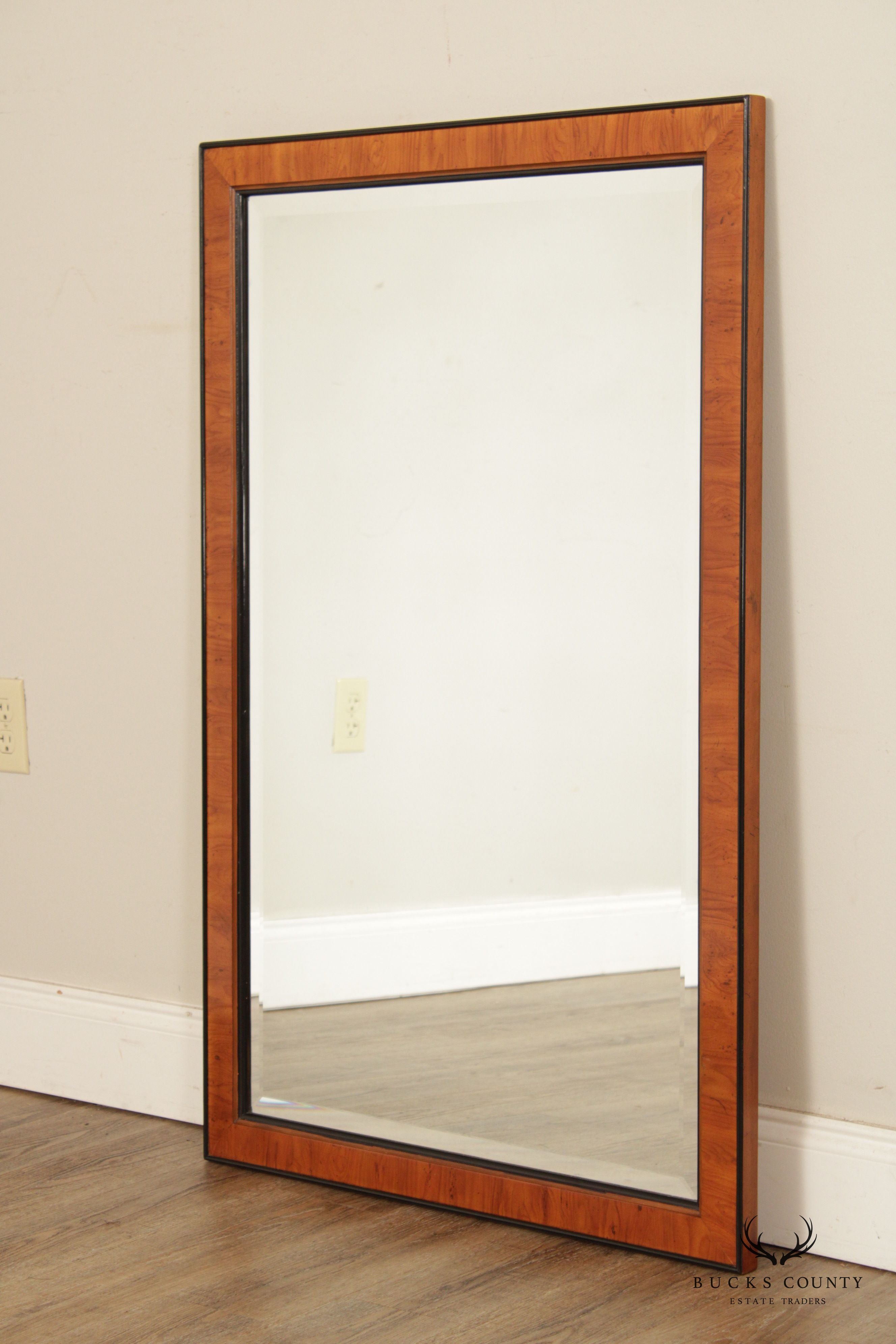 Drexel Yorkshire Rectangular Yew Wood Wall Mirror