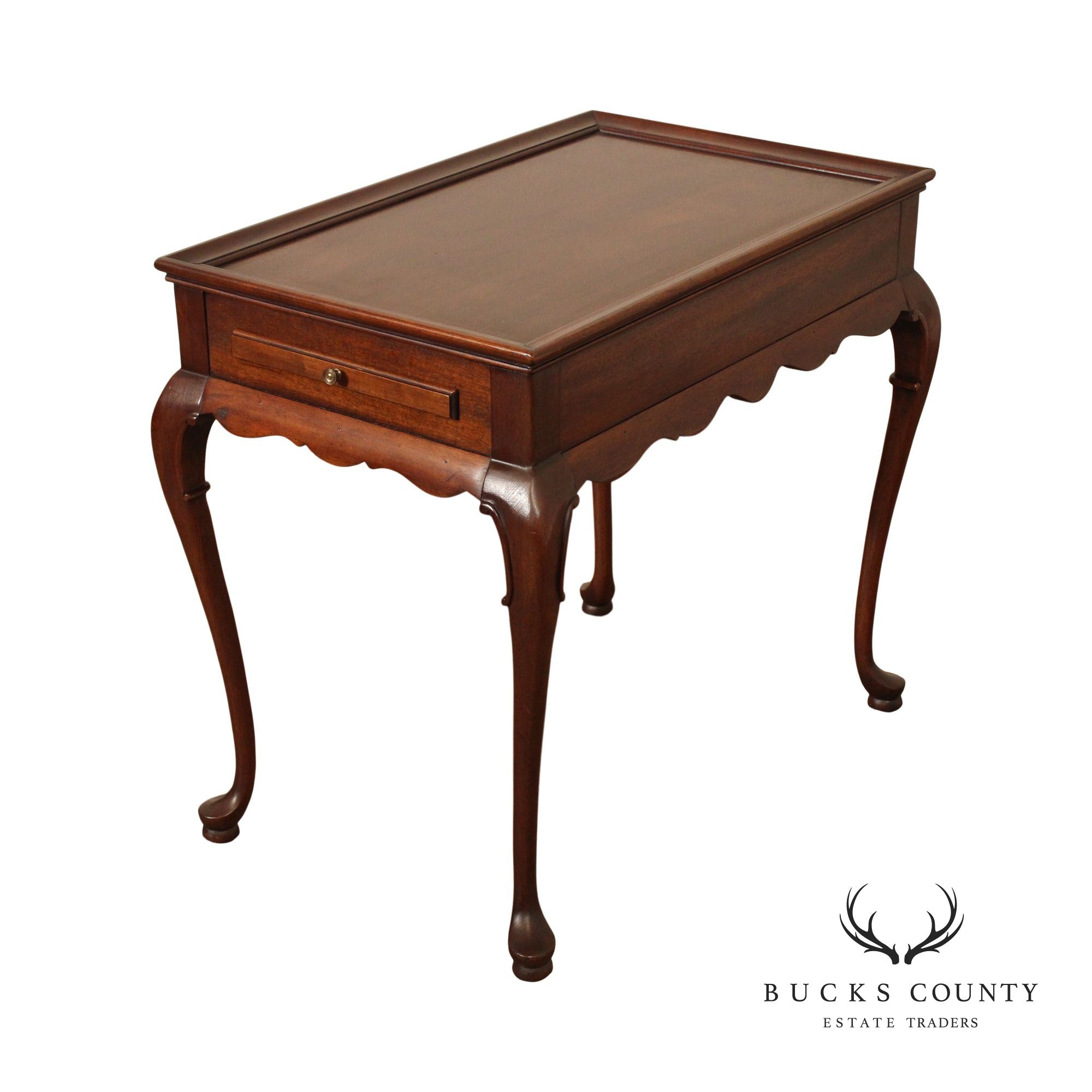 Queen Anne Style Vintage Mahogany Tea Table