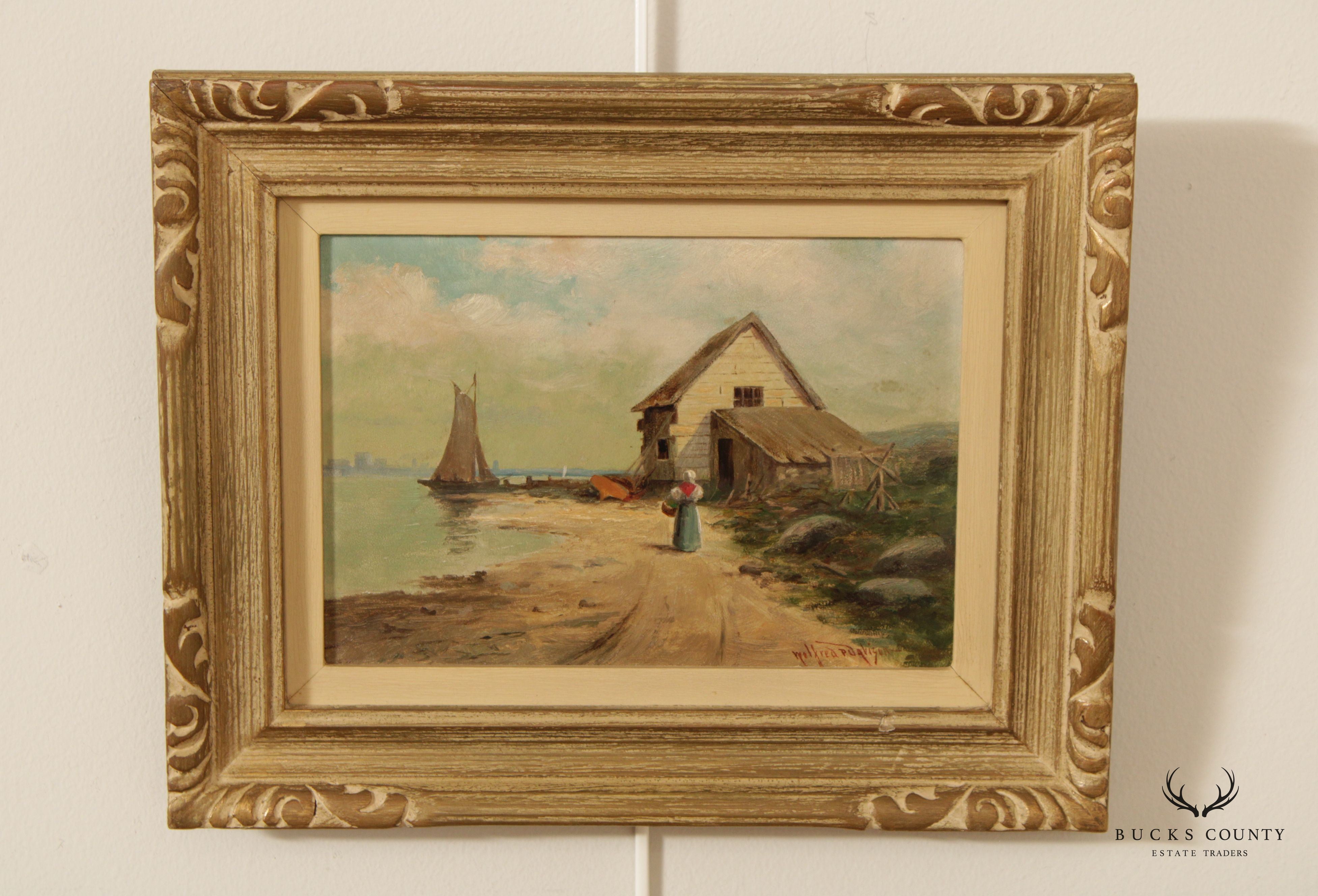 Wilfred P. Davison 'Fishermans House' Original Oil Painting