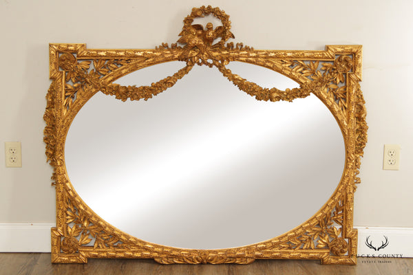 Carvers' Guild French Neoclassical 'Newport Love Birds' Gilt Wall Mirror