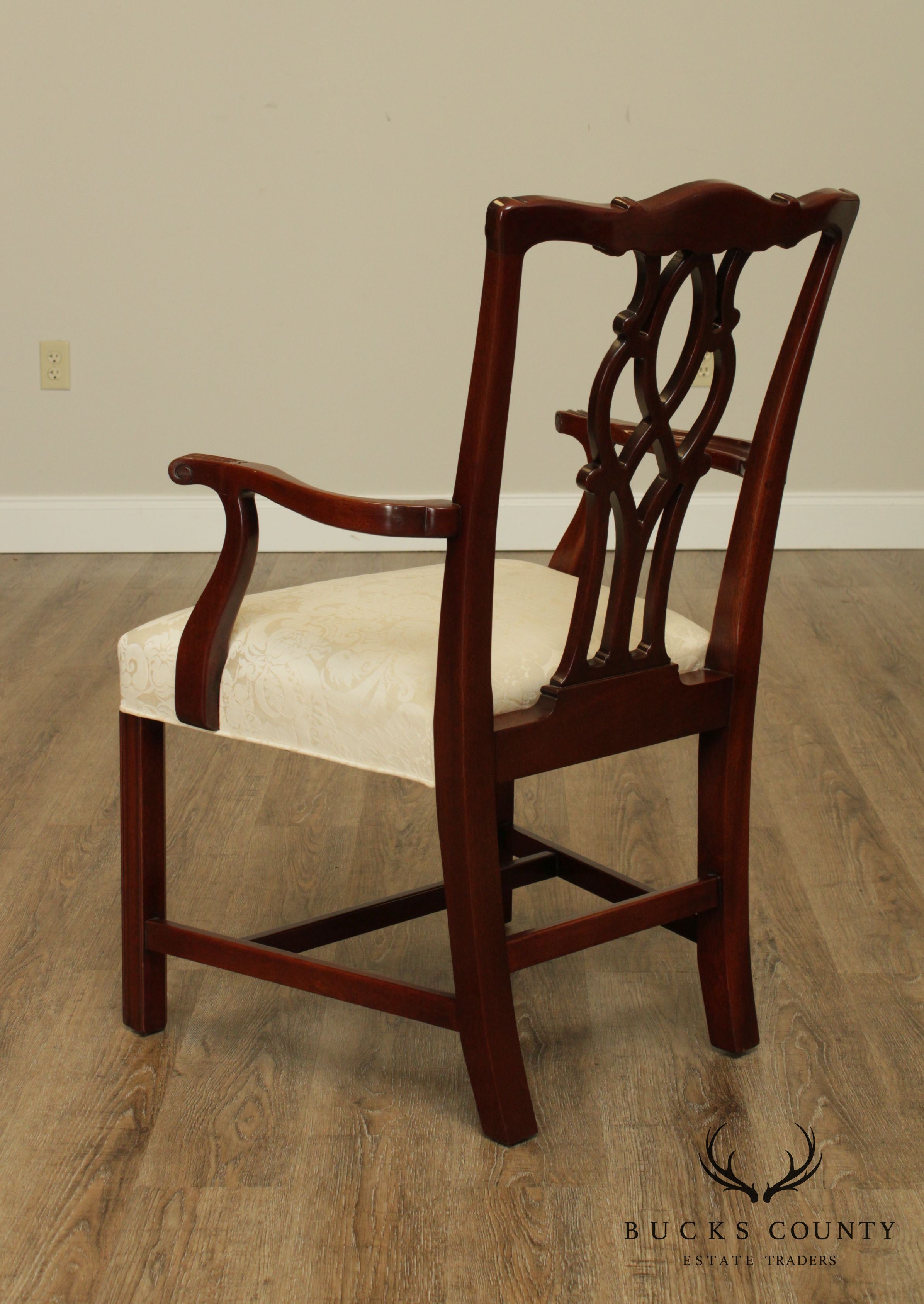 Kindel Chippendale Style Mahogany Armchair (A)