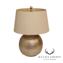 Modern Silver Finish Table Lamp with Shade