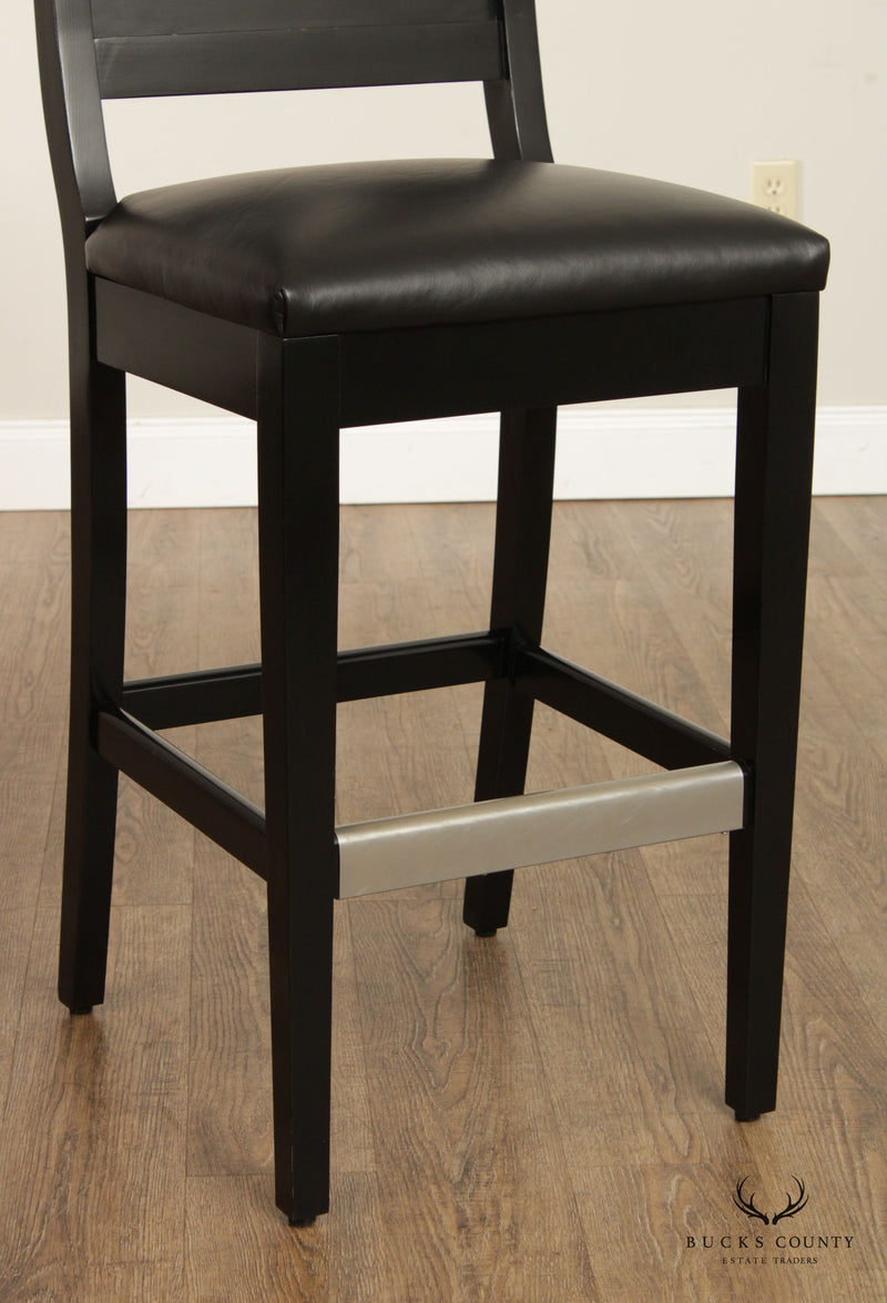Classic Leather Inc. Enthusiast Collection Set of Four Harley Davidson Bar Stools