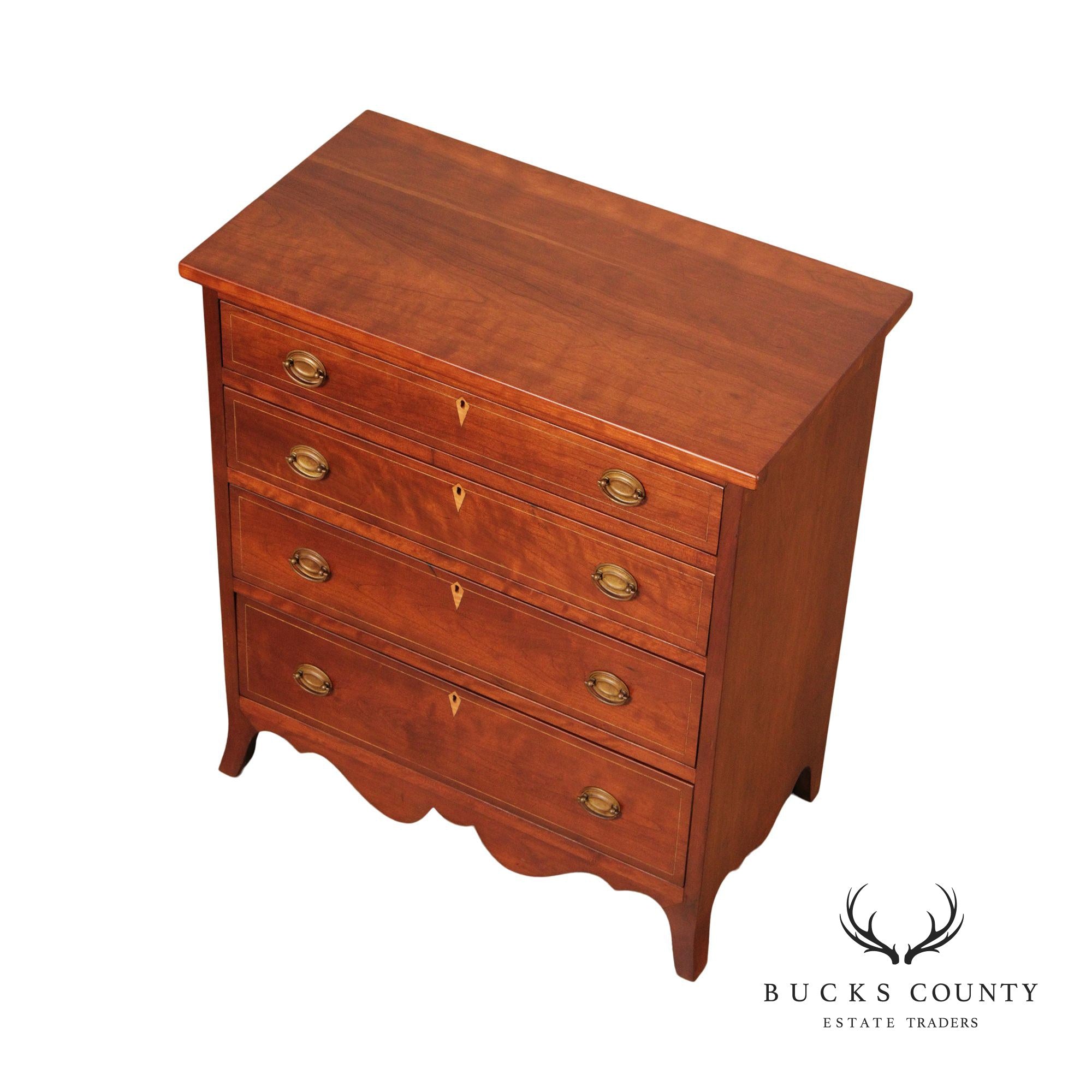 Federal Style Custom Quality Cherry Chest of Drawers