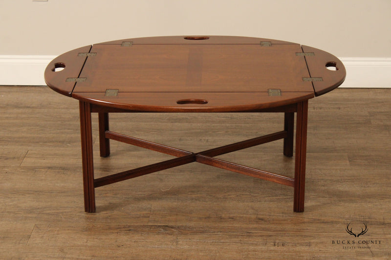 Chippendale Style Mahogany Butler Tray Top Coffee Table