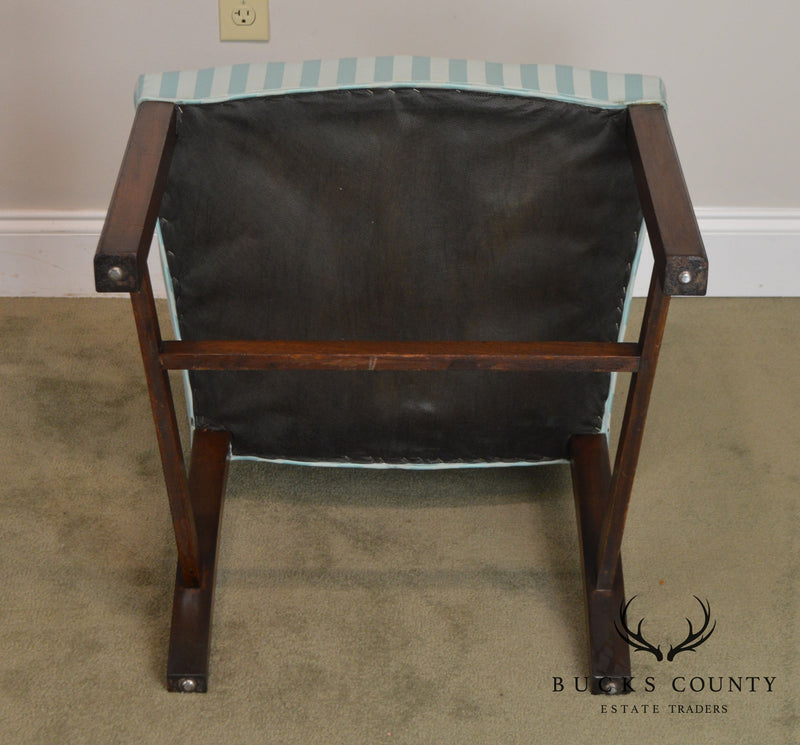 George III Style Antique Mahogany Frame Armchair
