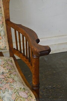 Antique 19th Century Victorian Oak Platform Rocker