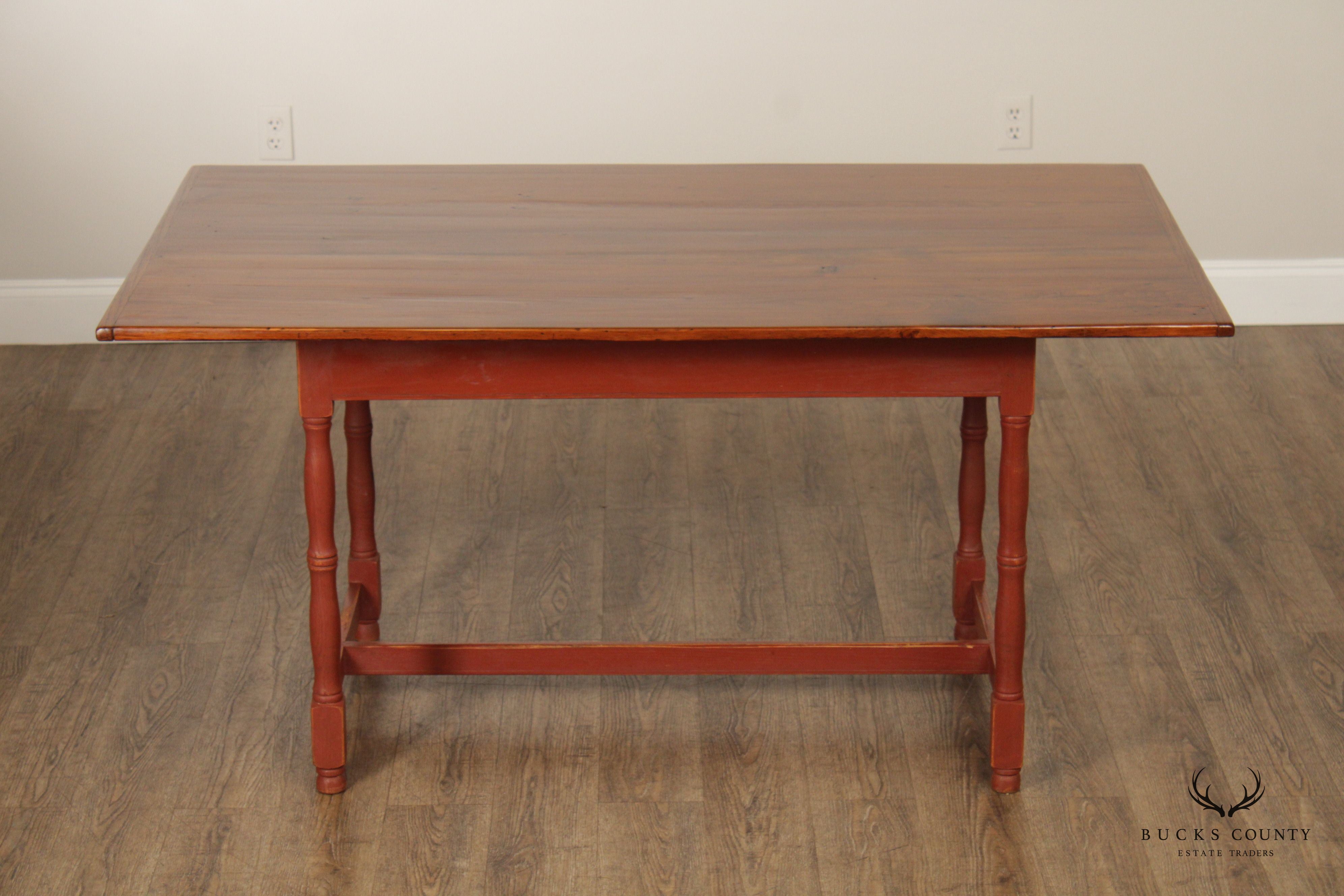 B. MacIntosh Farmhouse Style Painted Pine Dining Table