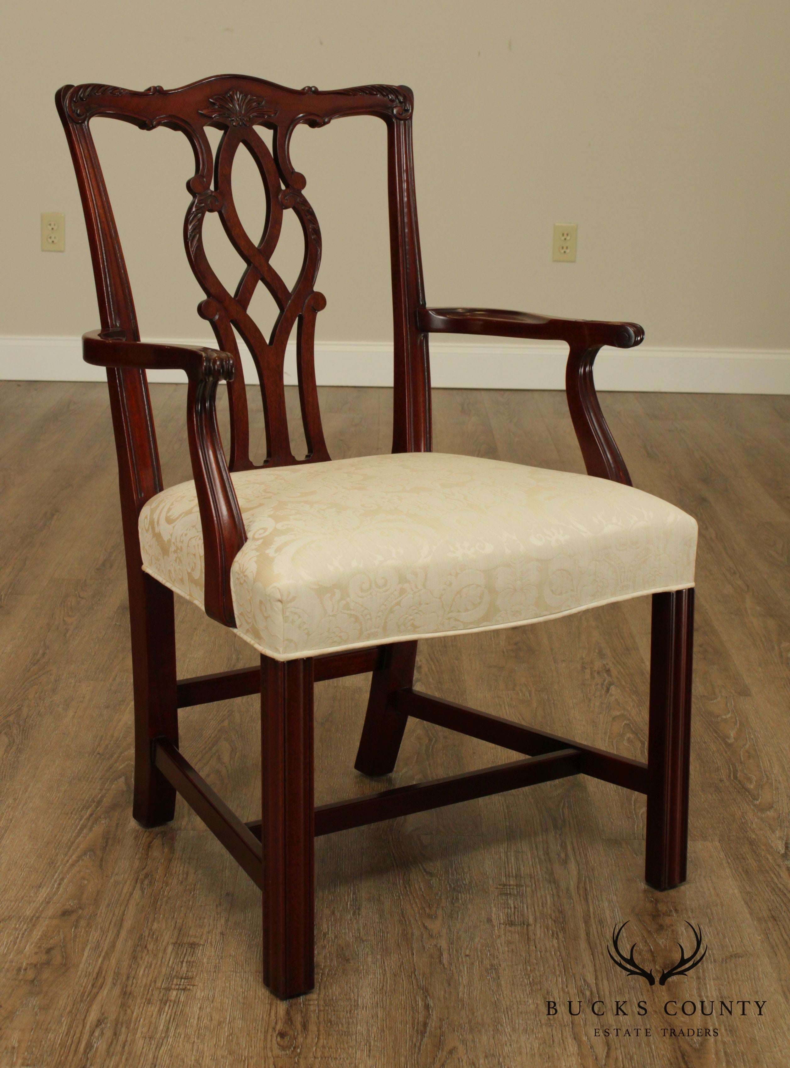 Kindel Chippendale Style Mahogany Armchair (A)