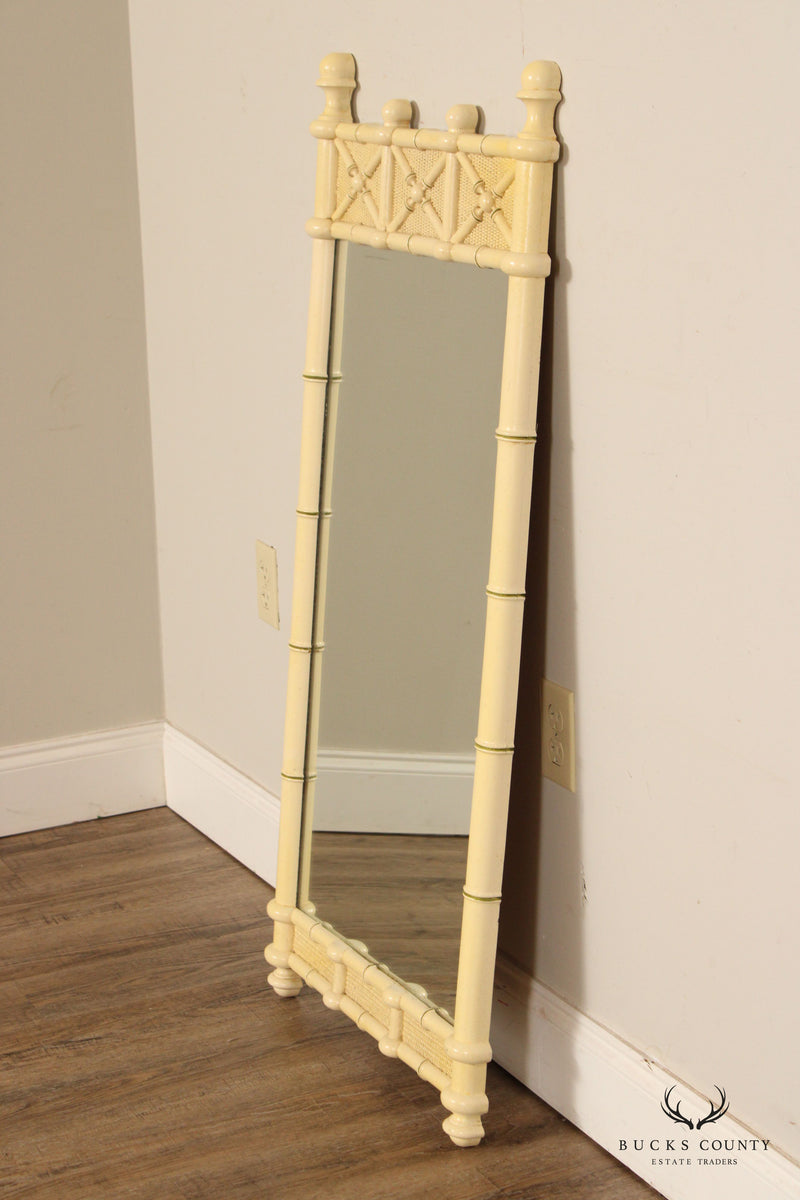 Drexel Hollywood Regency 'Kensington' Pair Faux Bamboo Mirrors