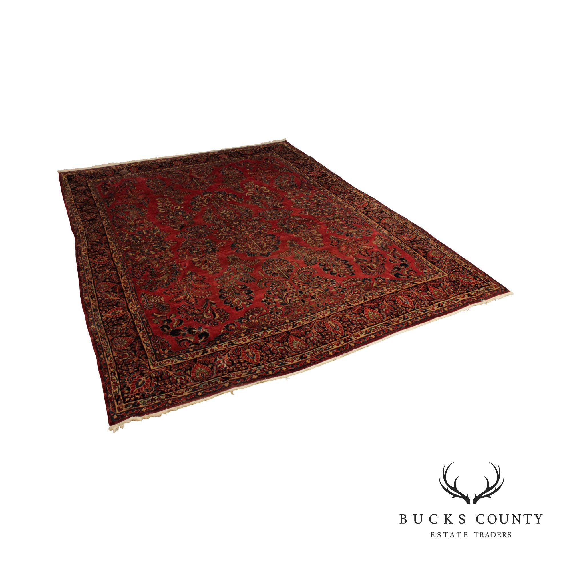 Quality Hand Tied Persian Sarouk Area Rug, 12' x 9'