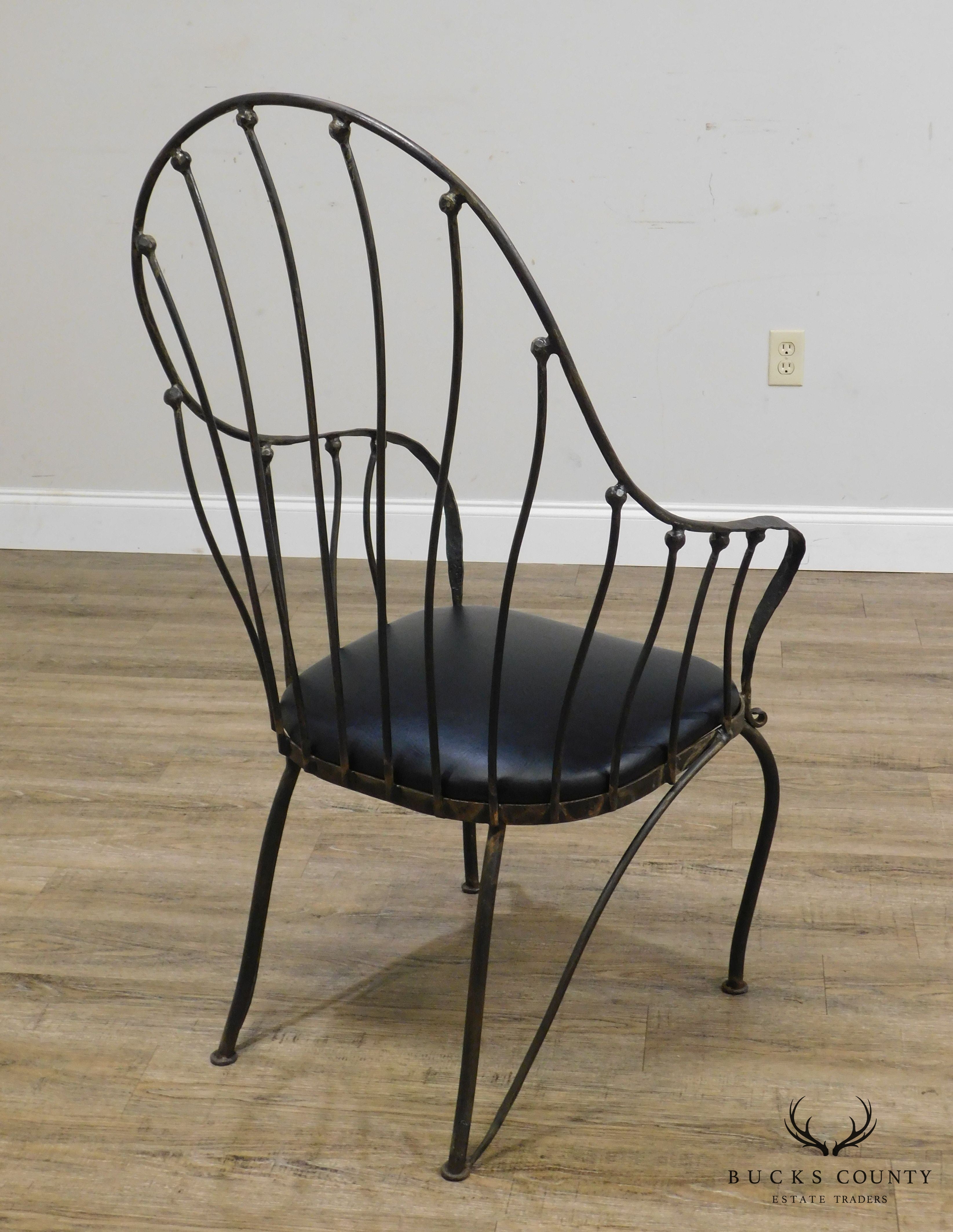 Studio Crafted Forged Iron Armchair