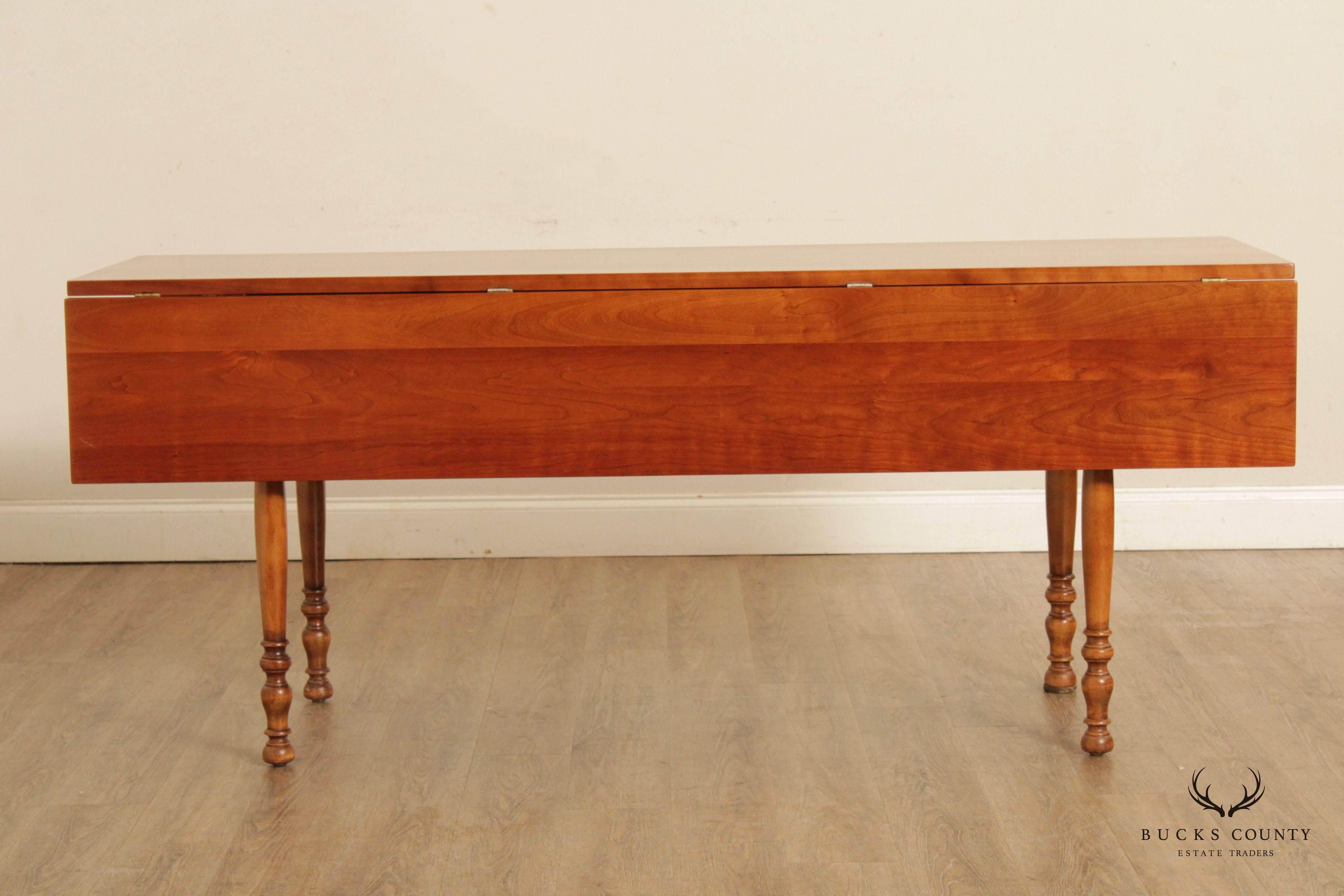 Stickley Vintage Cherry Drop-Leaf Harvest Dining Table