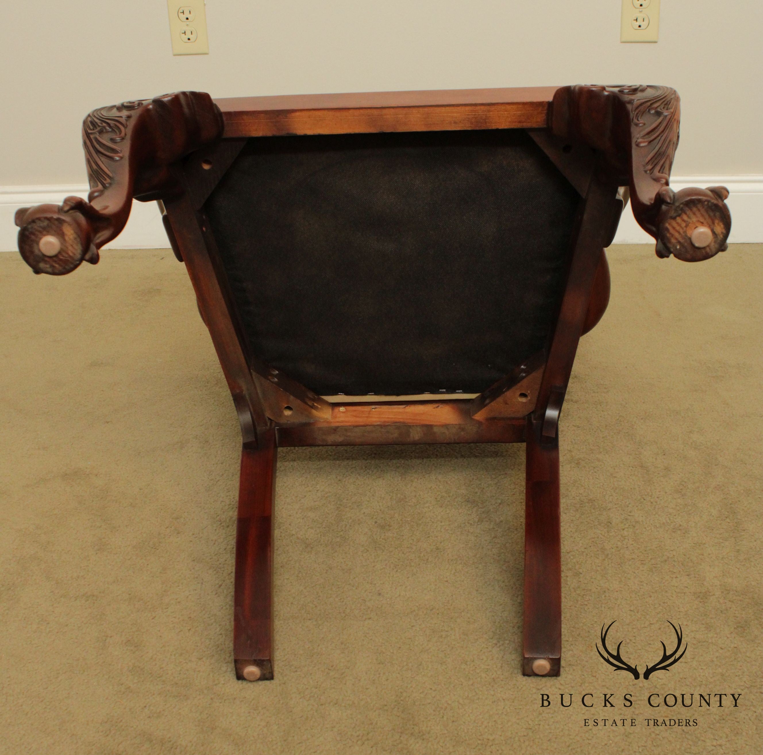 Chippendale Style Quality Carved Mahogany Ball and Claw Armchair