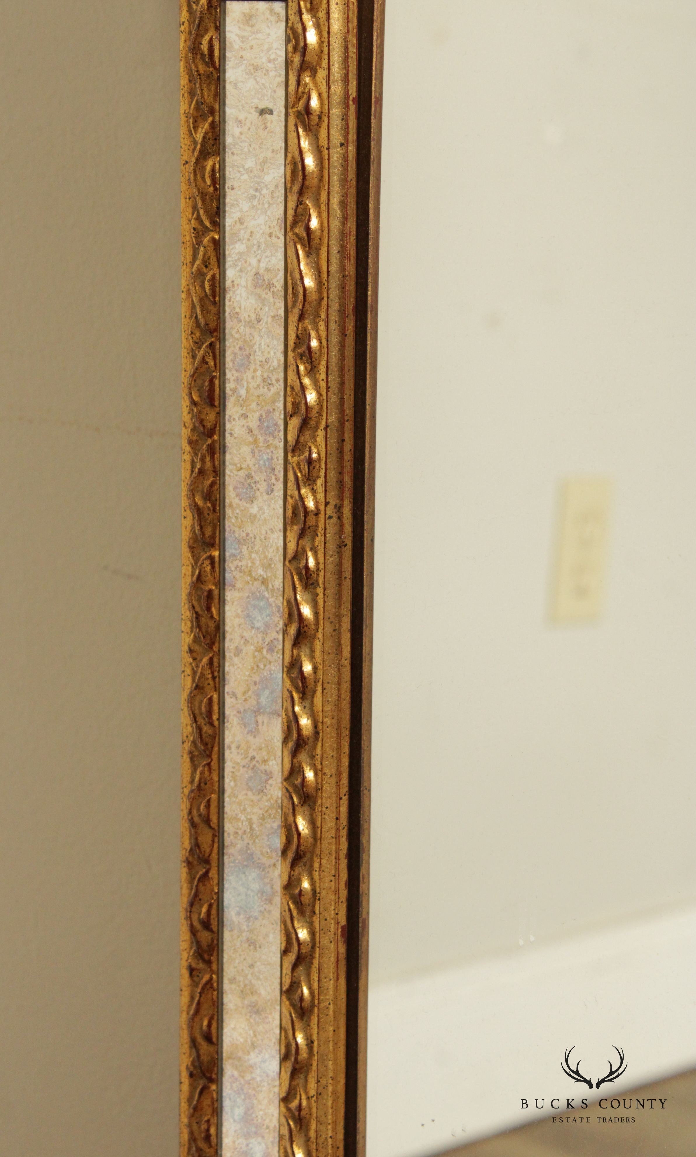 LaBarge Italian Rococo Style Giltwood Carved Wall Mirror