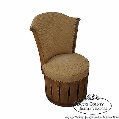 Romweber Viking Oak Swivel Barrel Chair