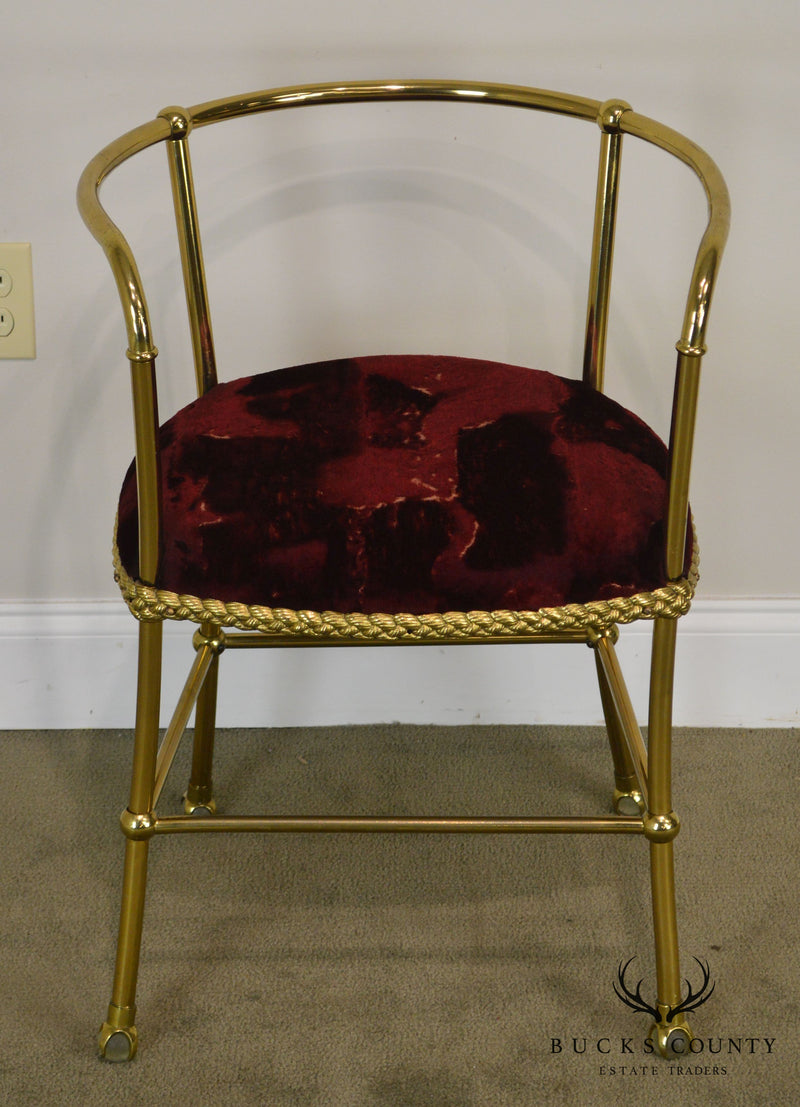 Hollywood Regency Vintage Italian Brass Pair Arm Chairs – Bucks County  Estate Traders