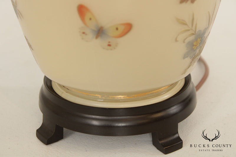 Vintage Asian Chinoiserie Ginger Jar Table Lamps