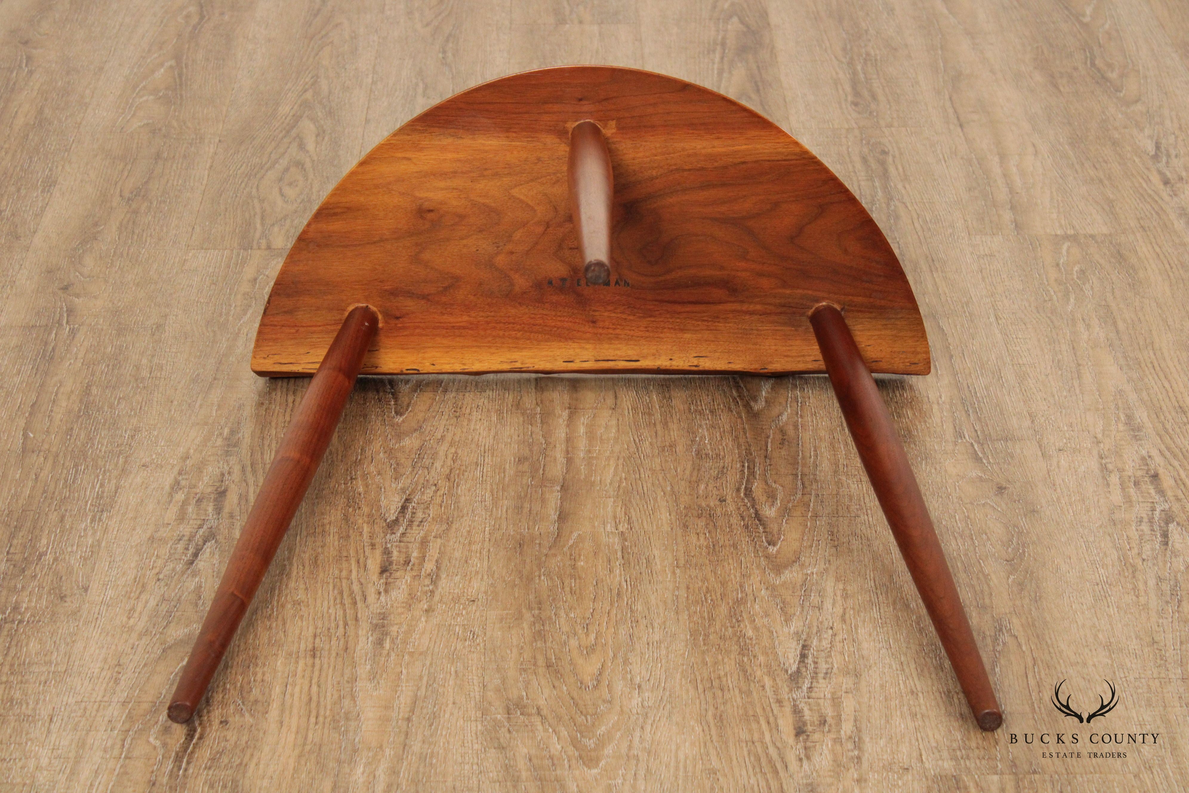 Bucks County Studio Crafted Live Edge Walnut Stool or Bench