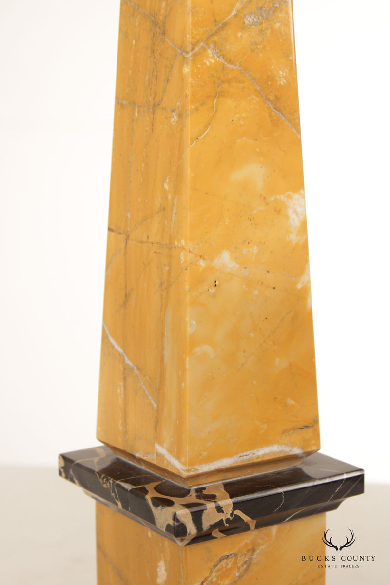 Italian Neoclassical Revival Style Marble Obelisk