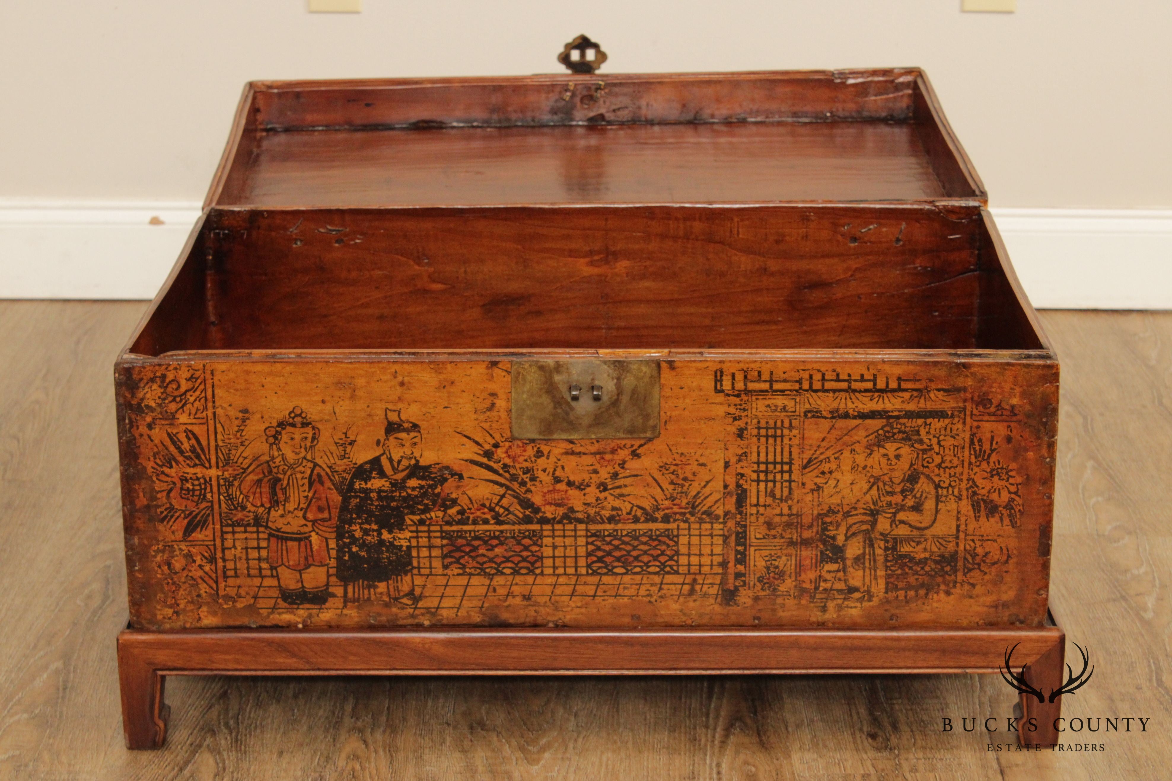 Antique Asian Chest on Base