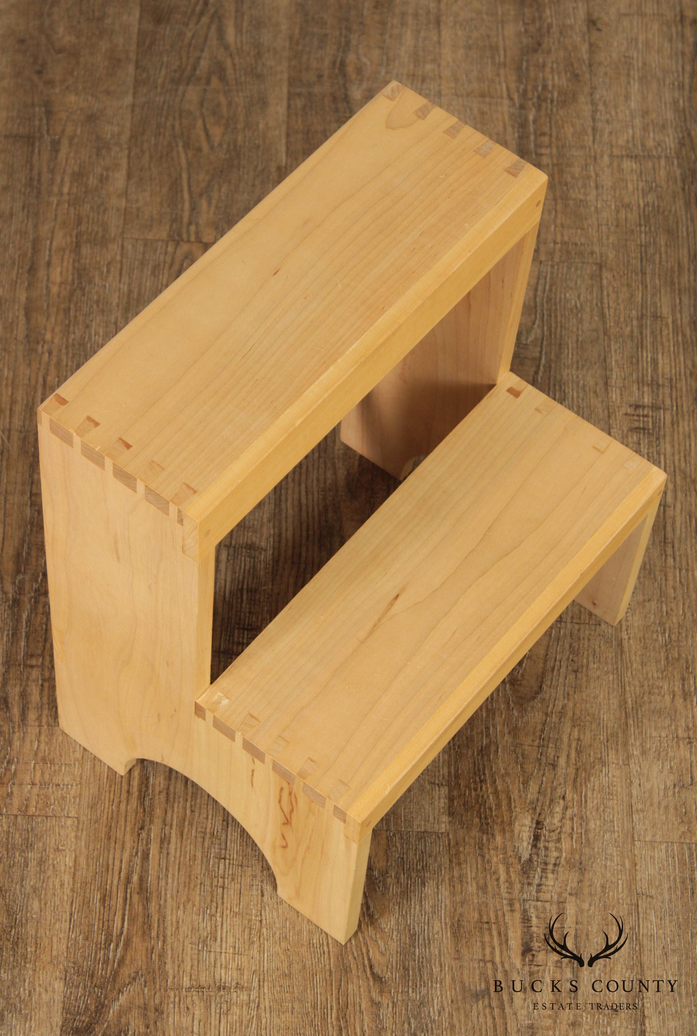 Hand Crafted Maple Dovetailed Bed Steps