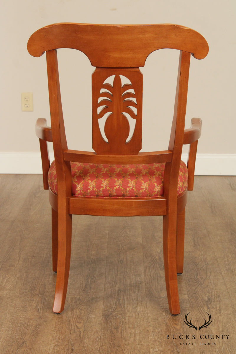 Ethan Allen Legacy Collection Set 5 Pineapple Back Dining Chairs