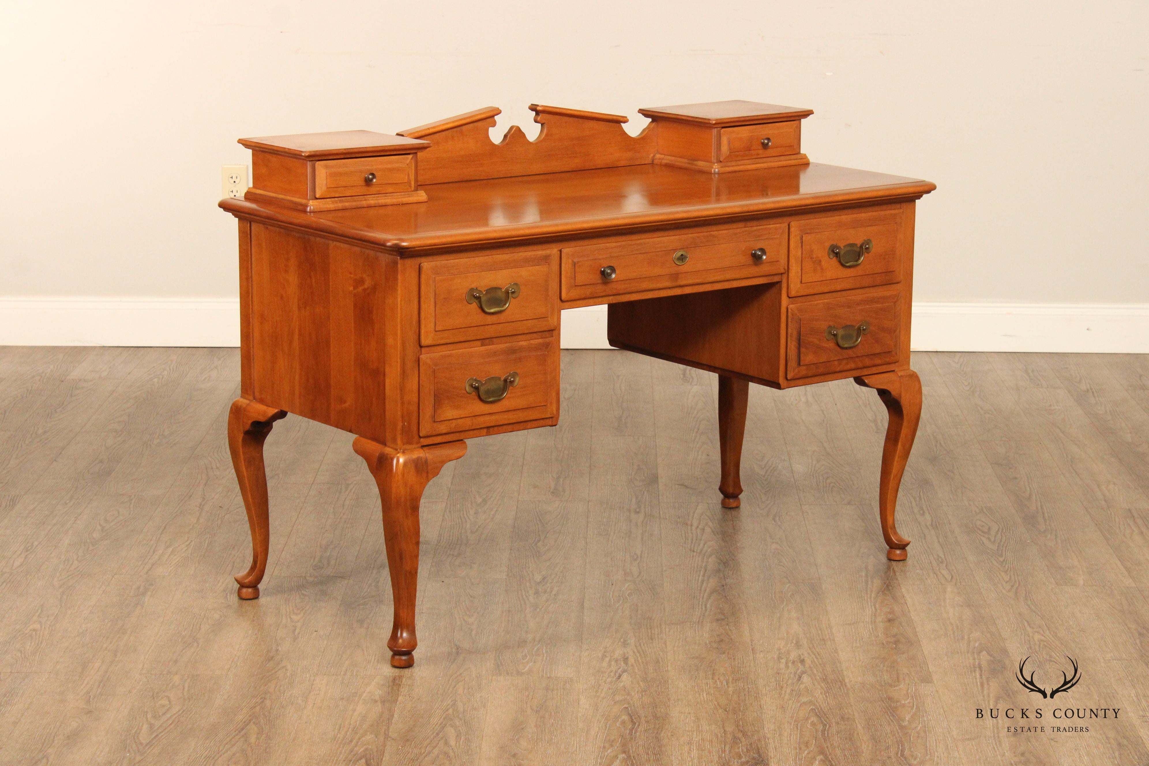 Sprague & Carleton Queen Anne Style Rock Maple Writing Desk