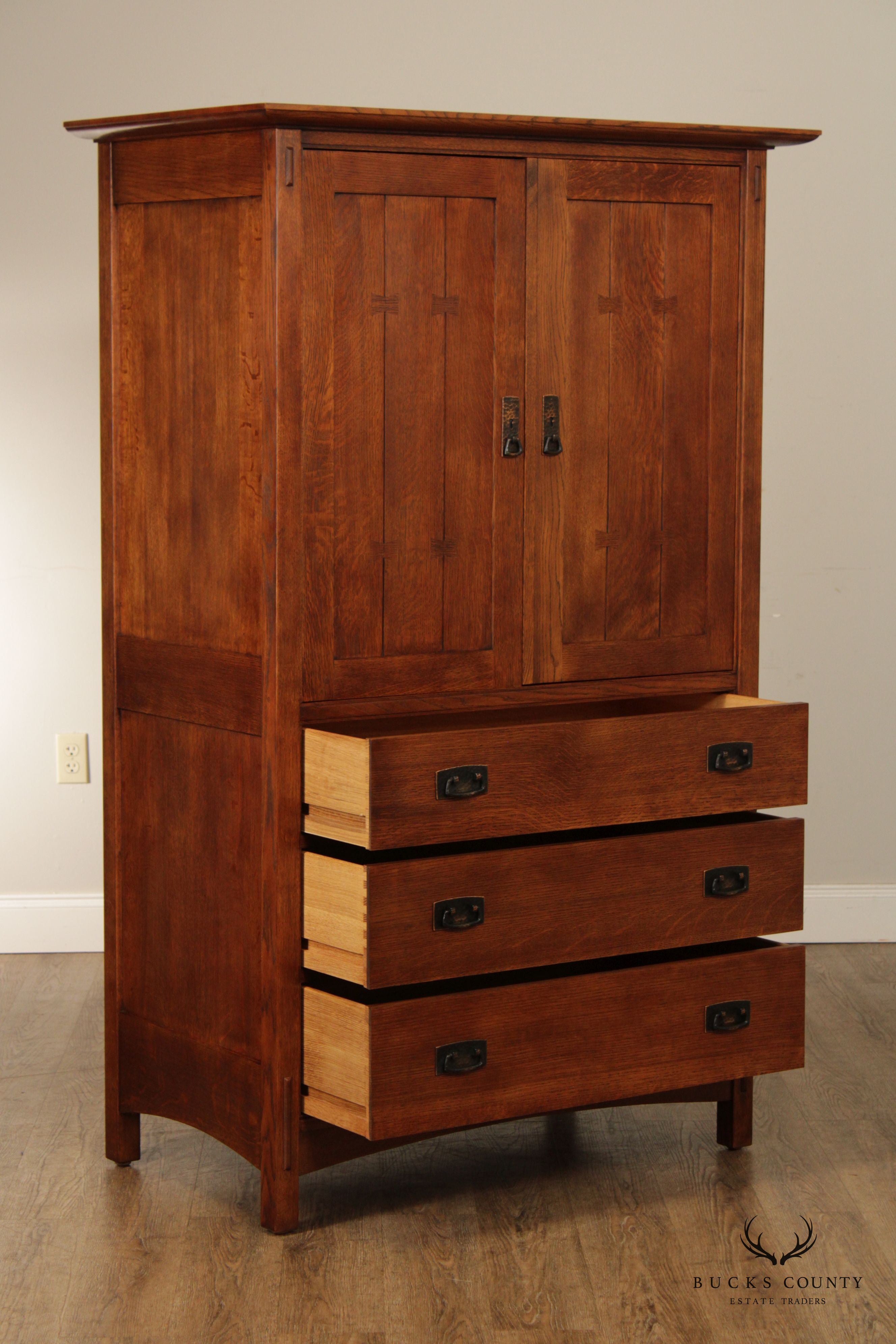 Stickley Mission Collection Oak Media Door Chest