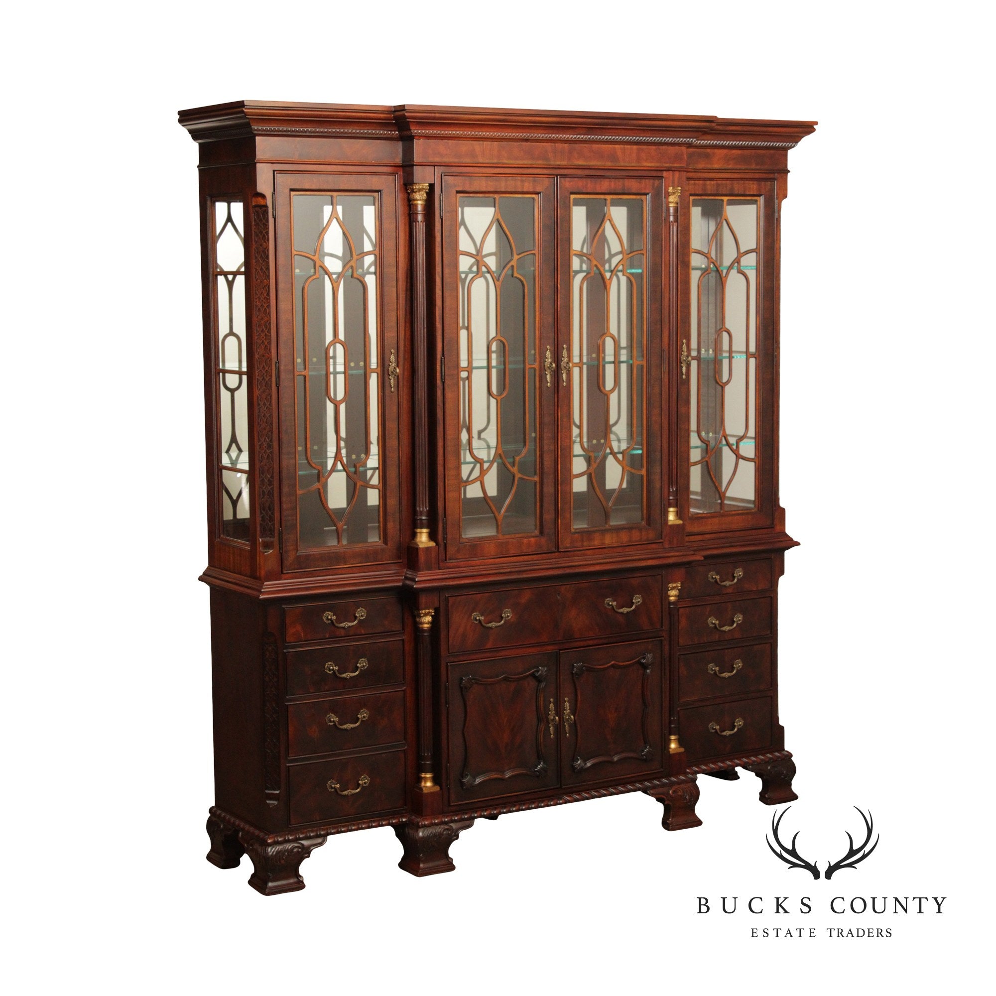 Drexel Heritage Nine Elms Collection Breakfront China Cabinet