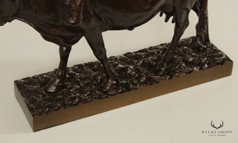 Early 20th C. American Bronze Cattle Sculpture