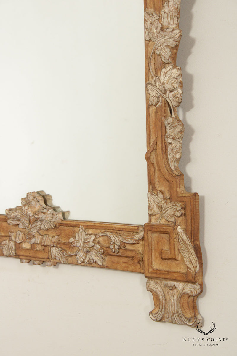 Louis XV  Style Carved Wood Rectangular Wall Mirror