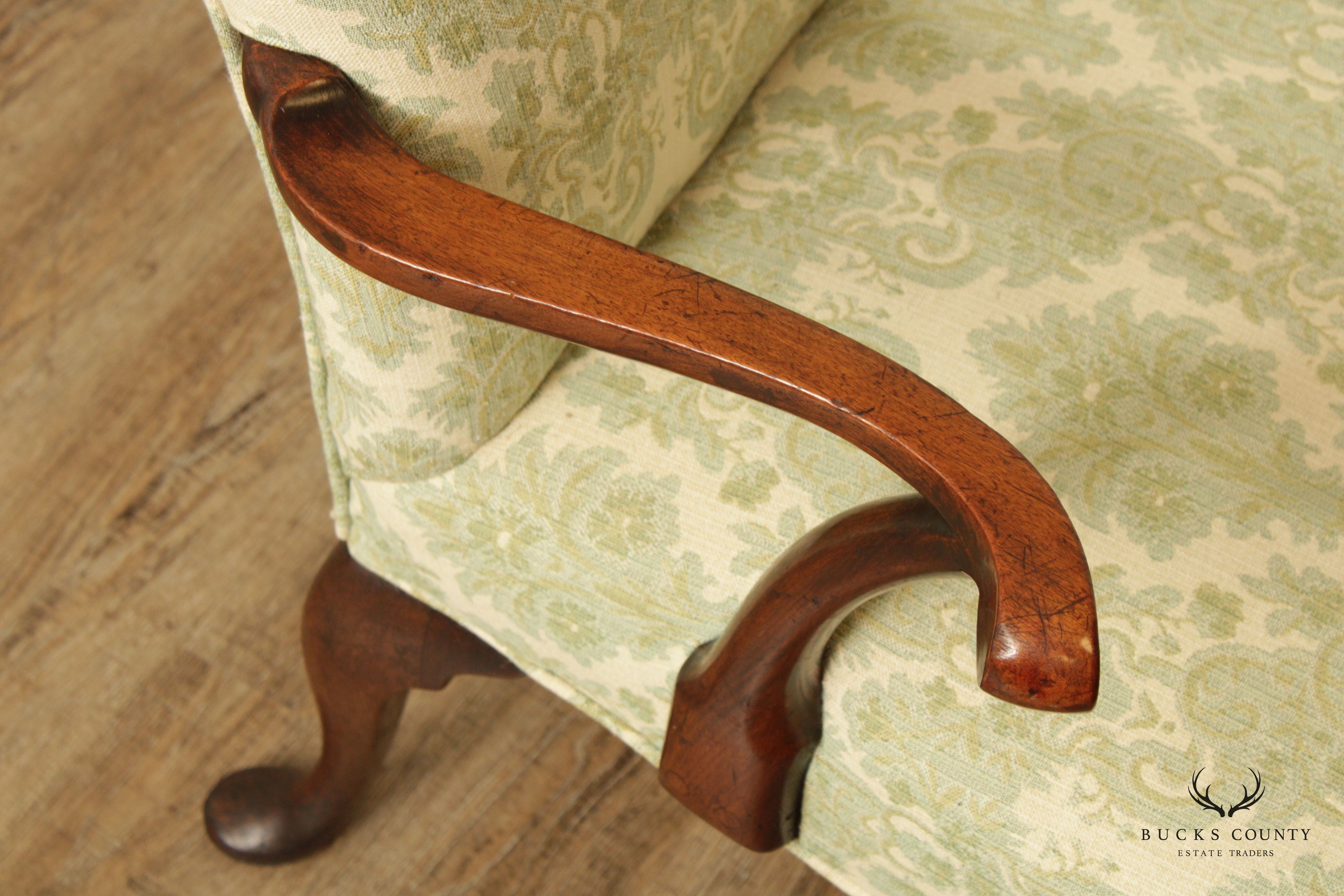 Antique Irish Georgian Style Mahogany Settee