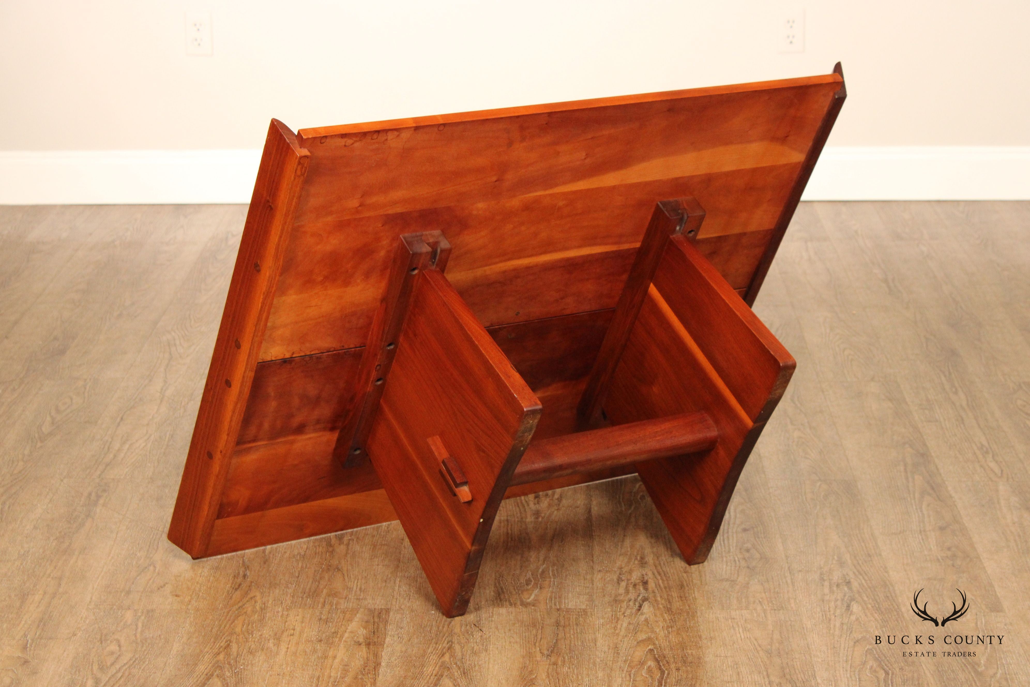 George Nakashima Studio Cherry and Walnut Milk House Coffee Table