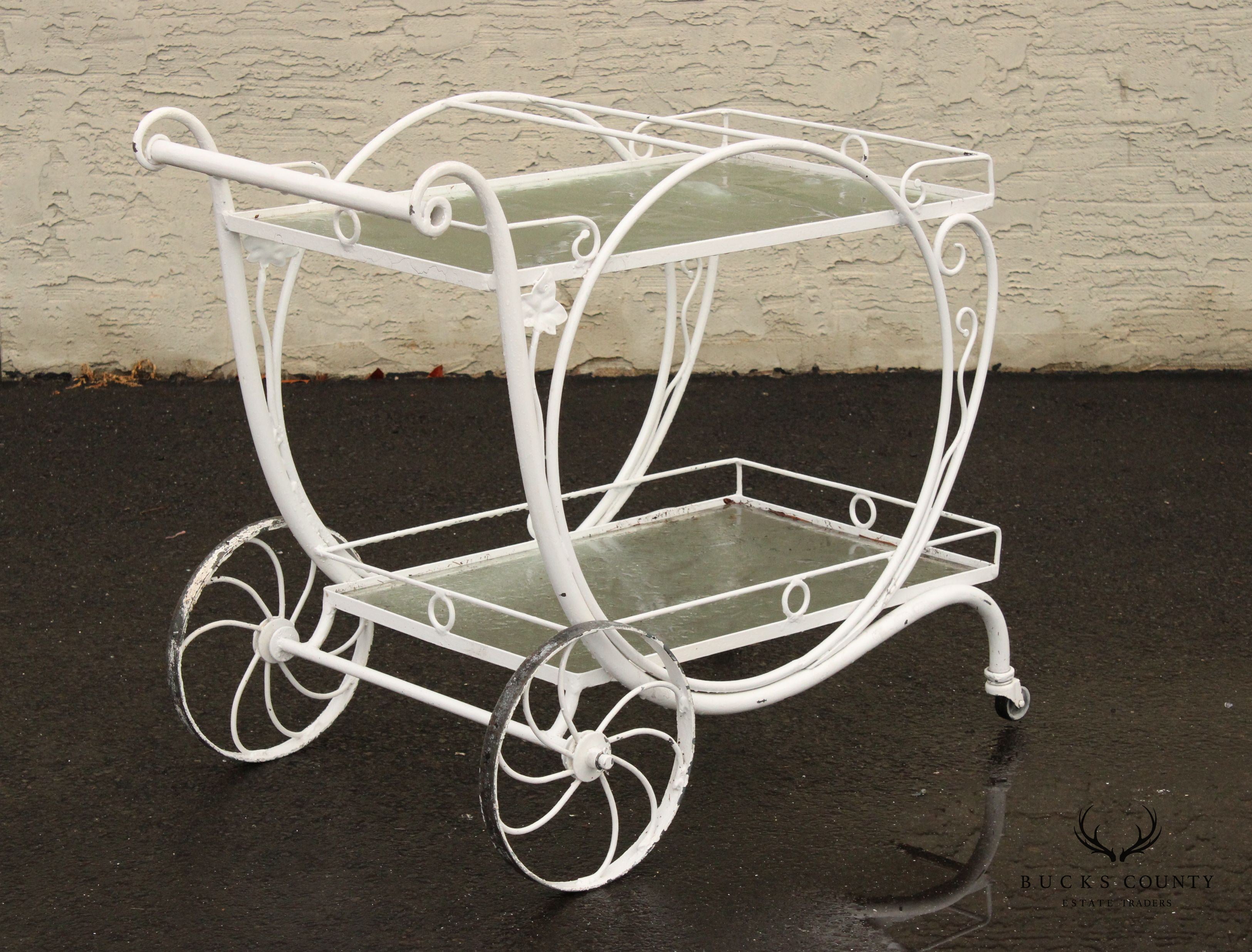 Salterini Wrought Iron 'Mt. Vernon' Garden Tea Cart