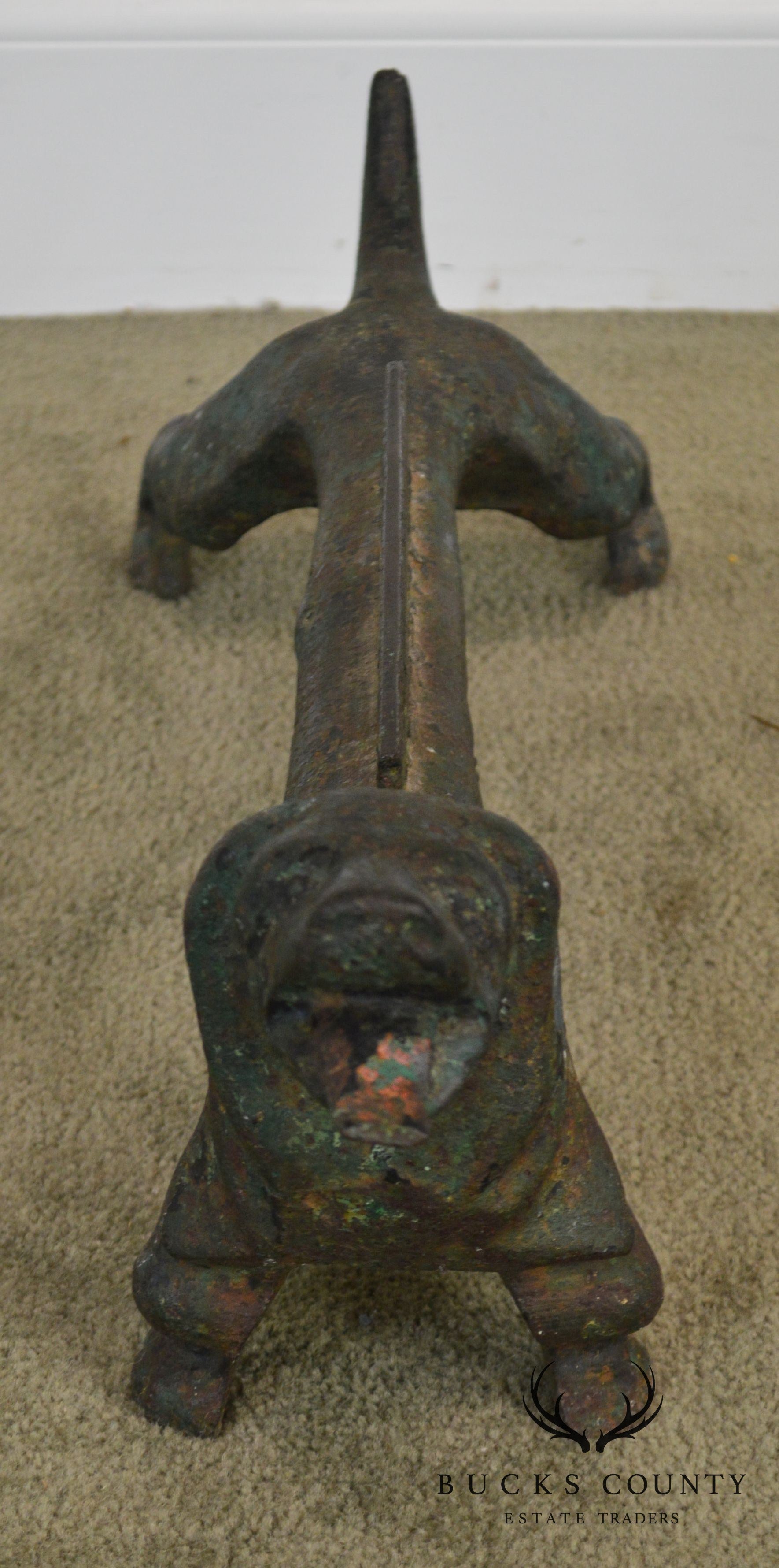 Cast Iron Antique Dachshund Dog Boot Scraper