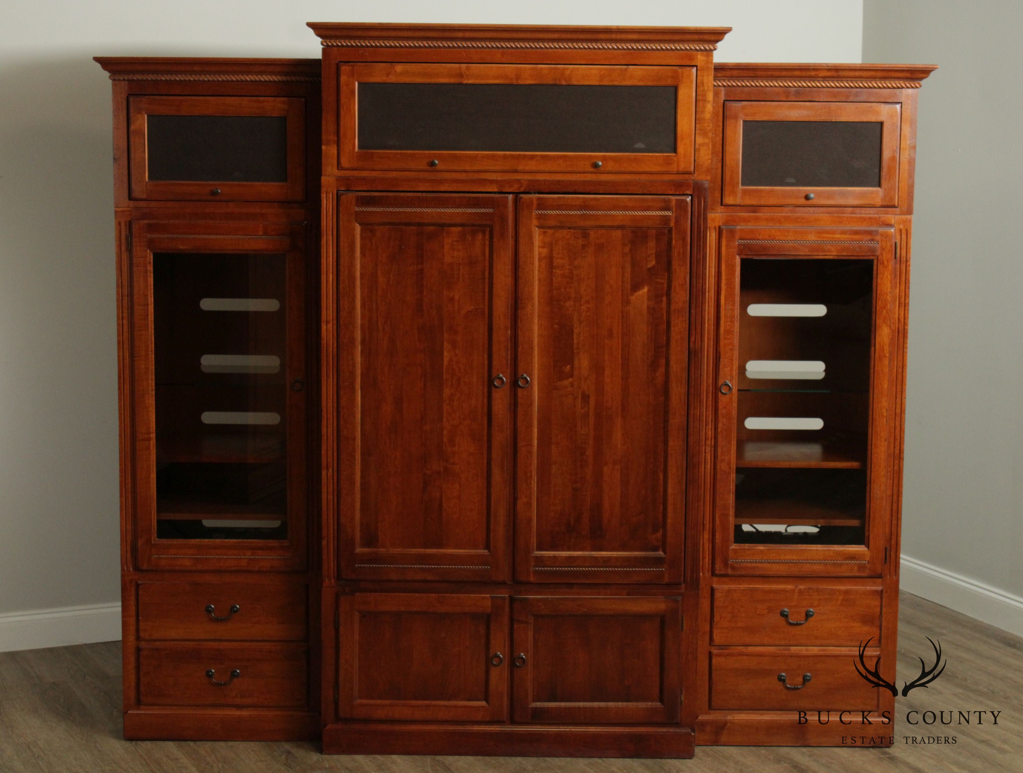 Ethan Allen Country Crossing Large Entertainment Wall Unit