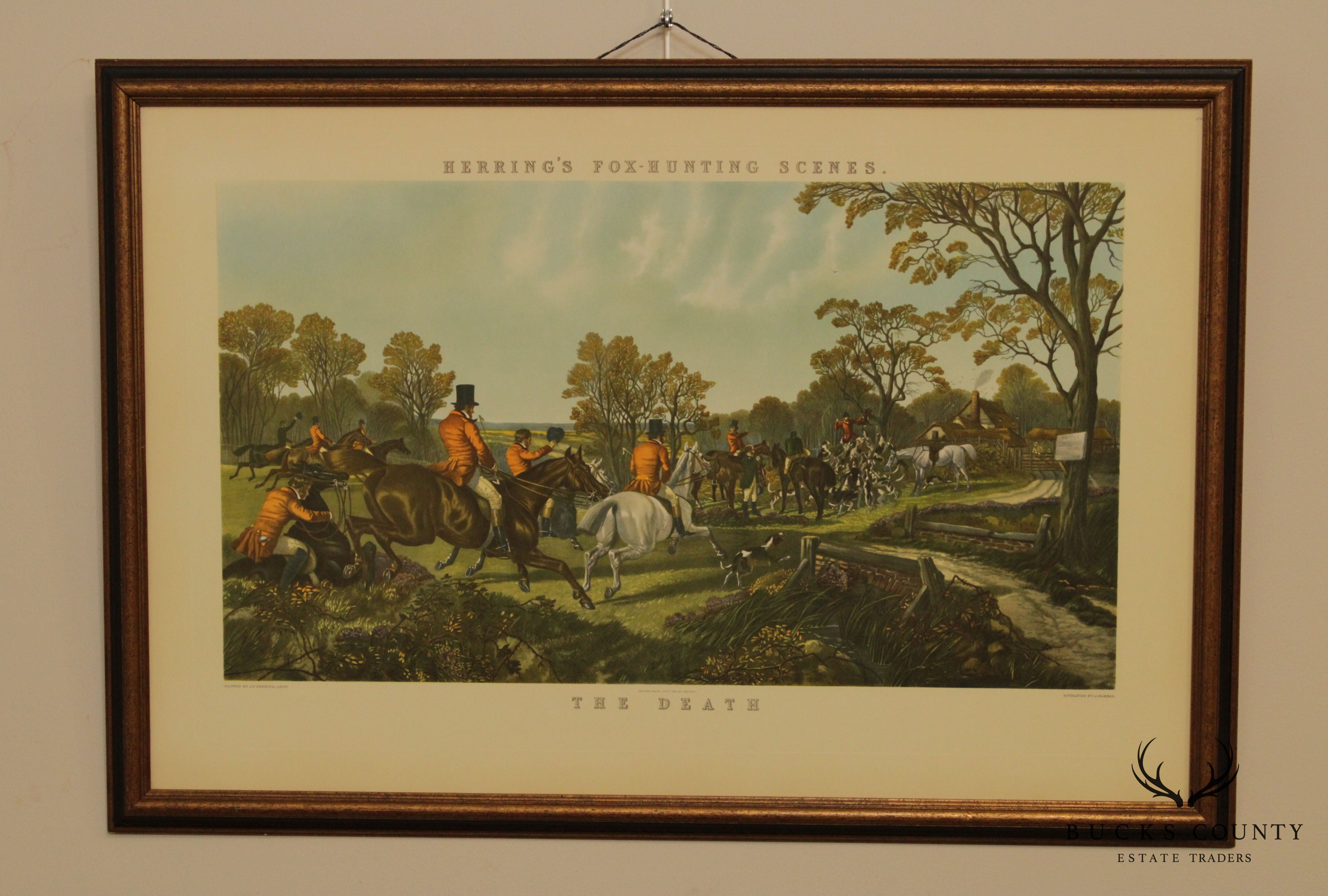 Herring's Fox Hunting Scenes Vintage Framed Print 'The Death'