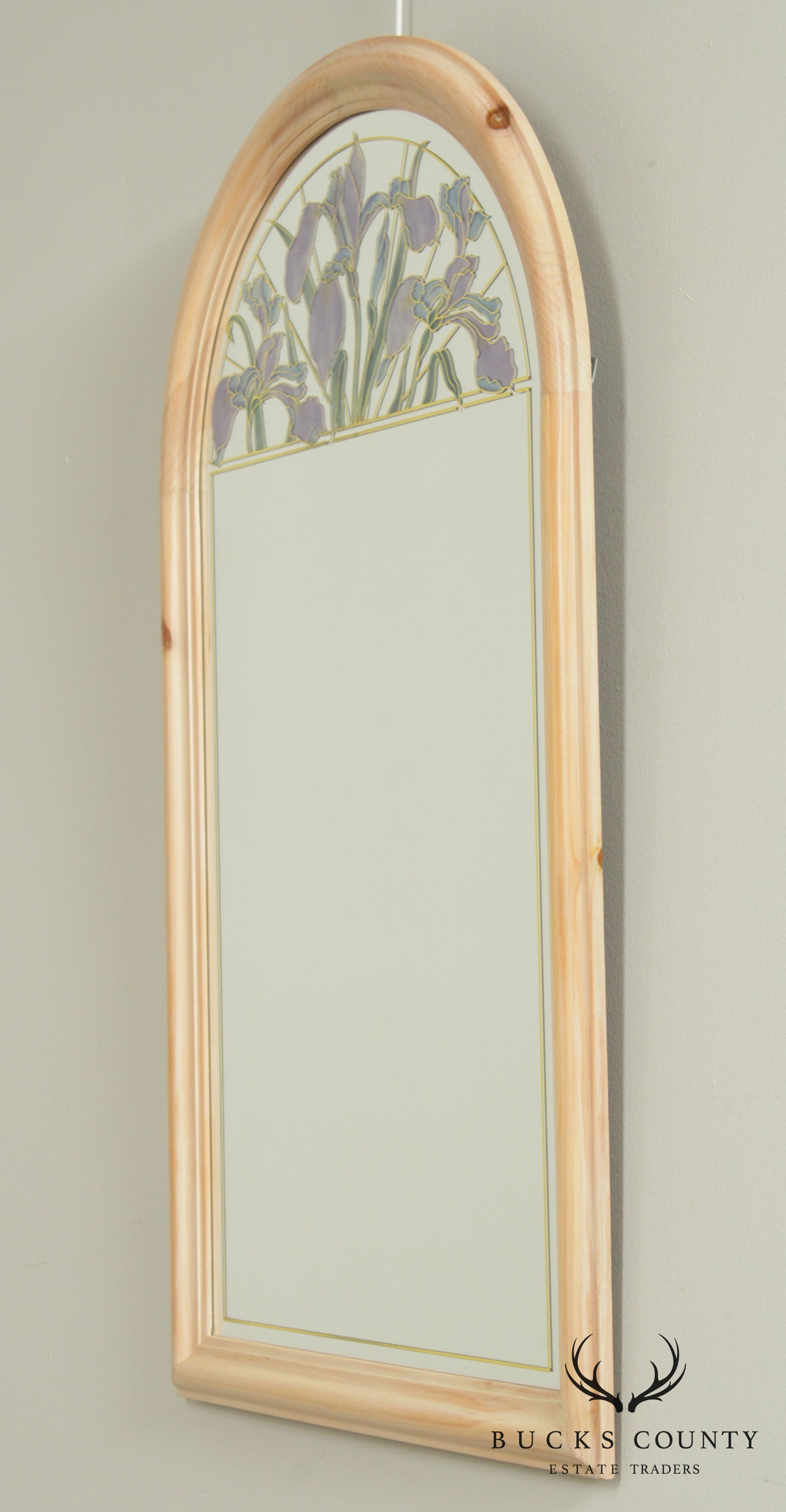 Pine Framed Iris Wall Mirror