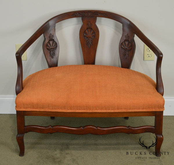 Martin Industries Vintage Custom Italian Style Curved Small Settee Low Club Chair