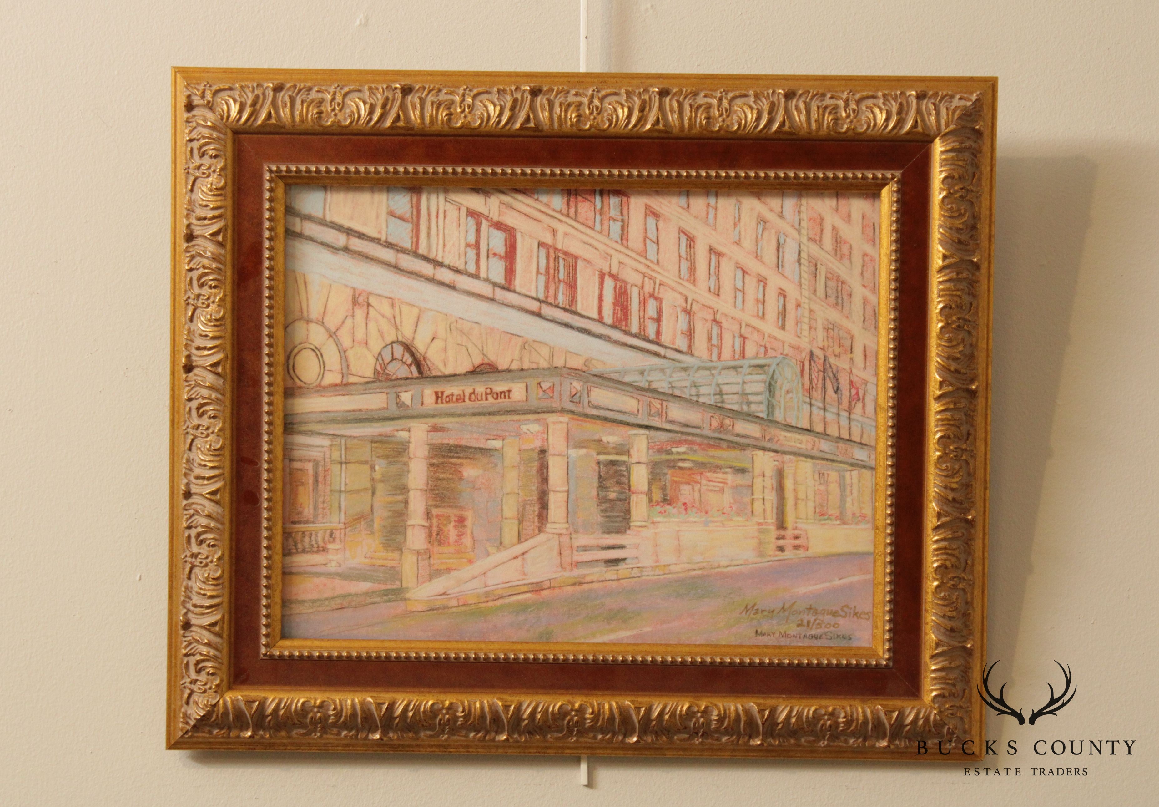 Mary Montague Sikes Hotel Du Pont Custom Framed Giclee Art Print