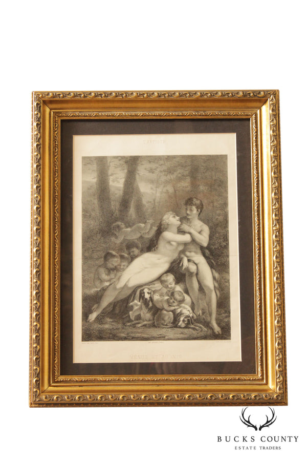 19th C. French Lithograph, 'Venus et Adonis'