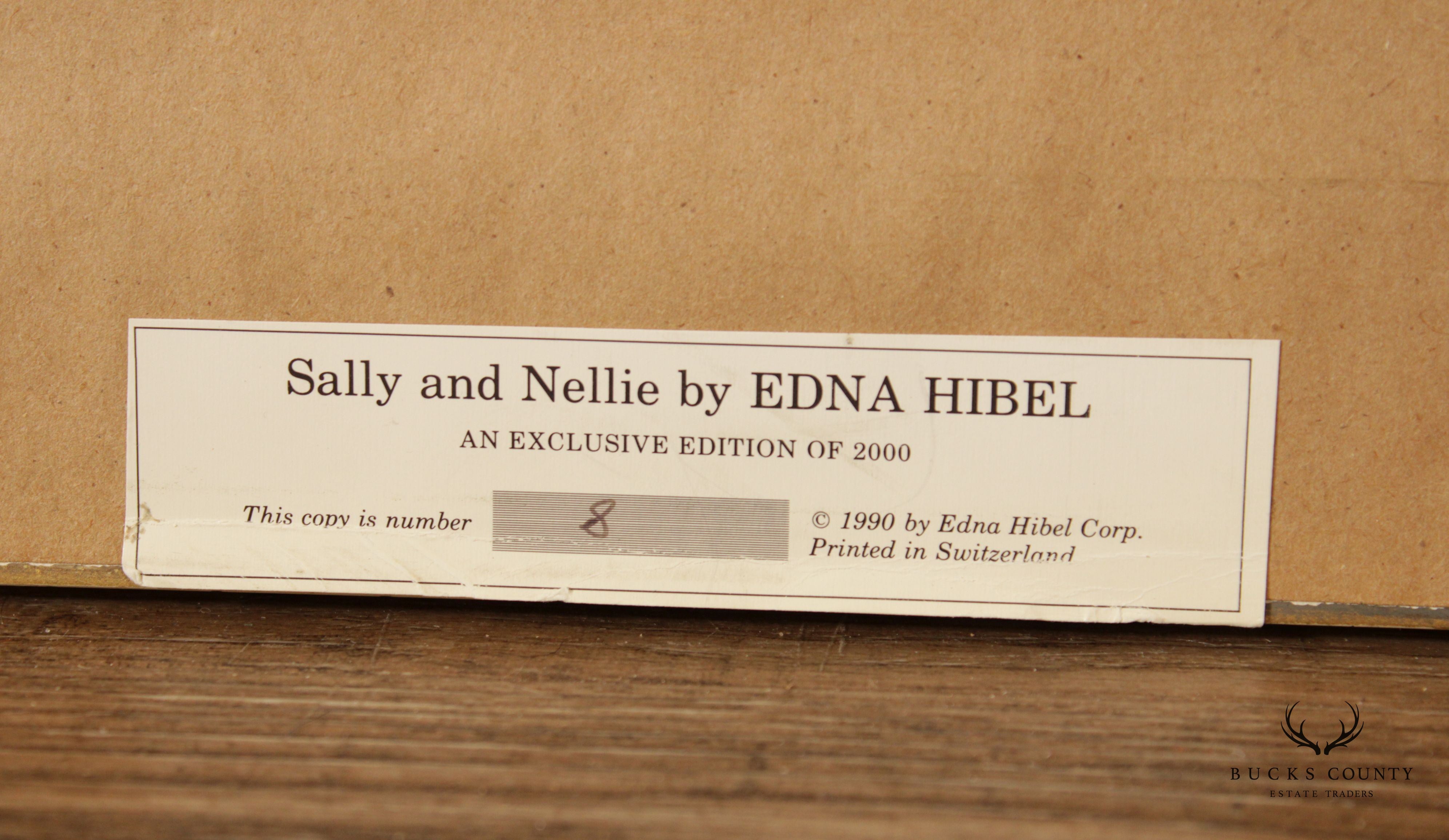 Edna Hibel Impressionist Style 'Sally and Nellie' Lithograph