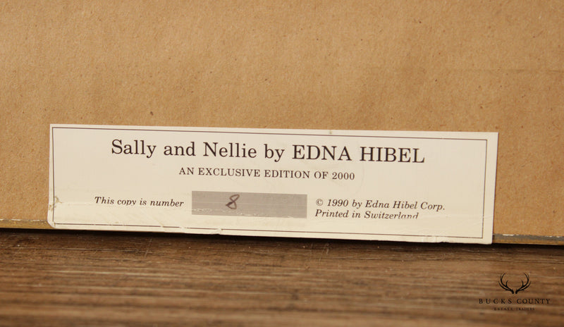 Edna Hibel Impressionist Style 'Sally and Nellie' Lithograph