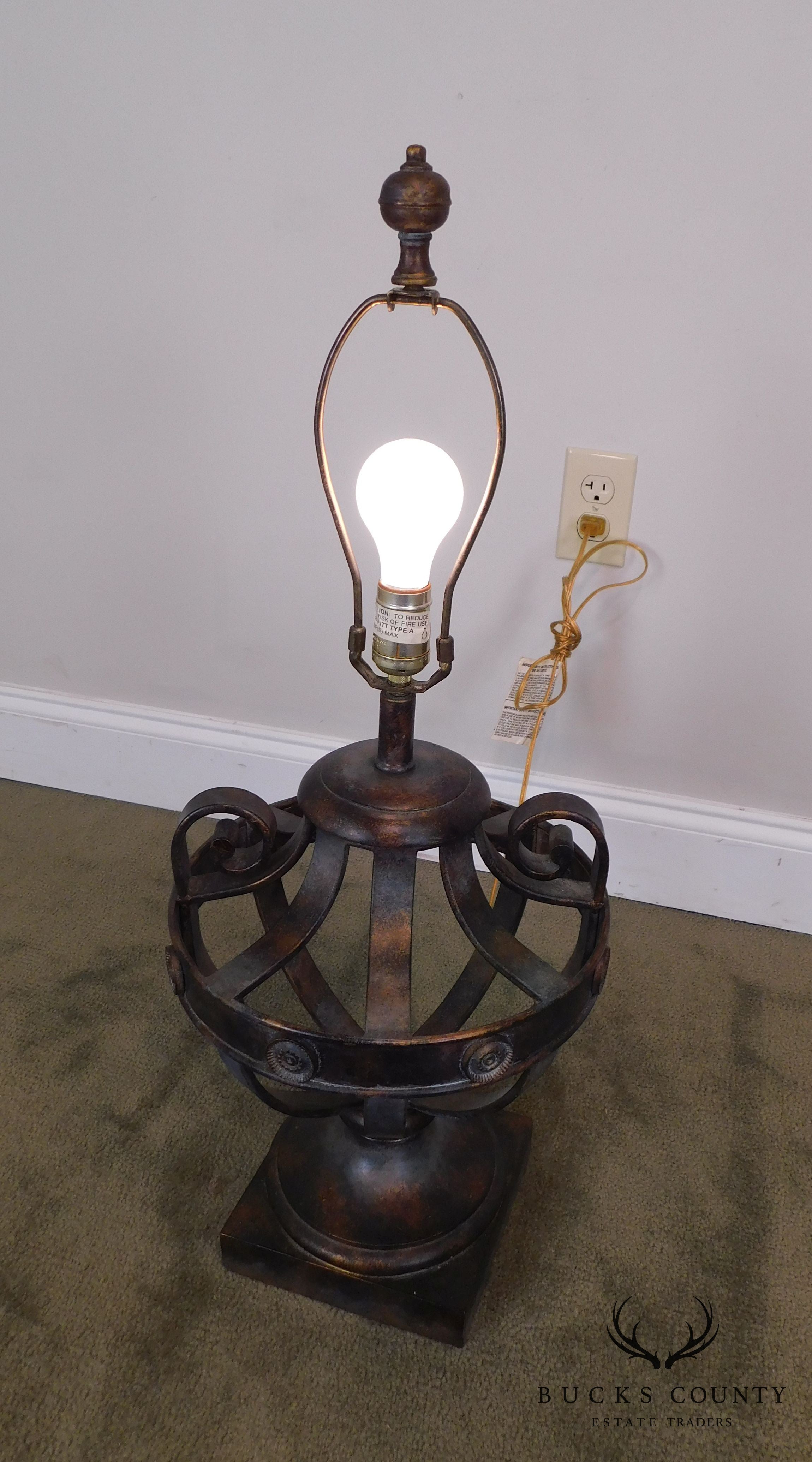 Regency Style Metal Table Lamp Possibly Maitland Smith