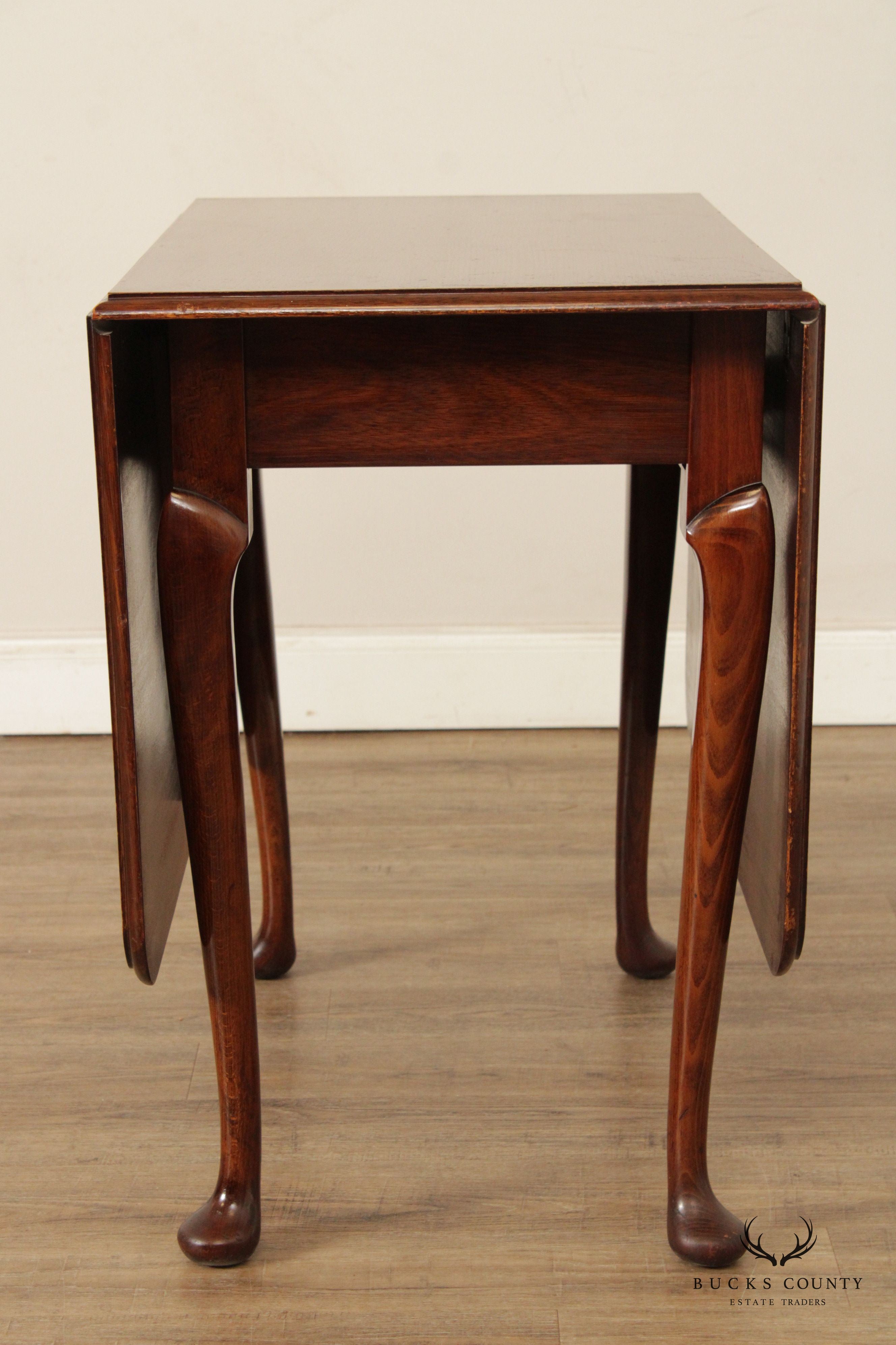 Sutcliffe of Todmorden Queen Anne Style English Oak Drop-Leaf Table