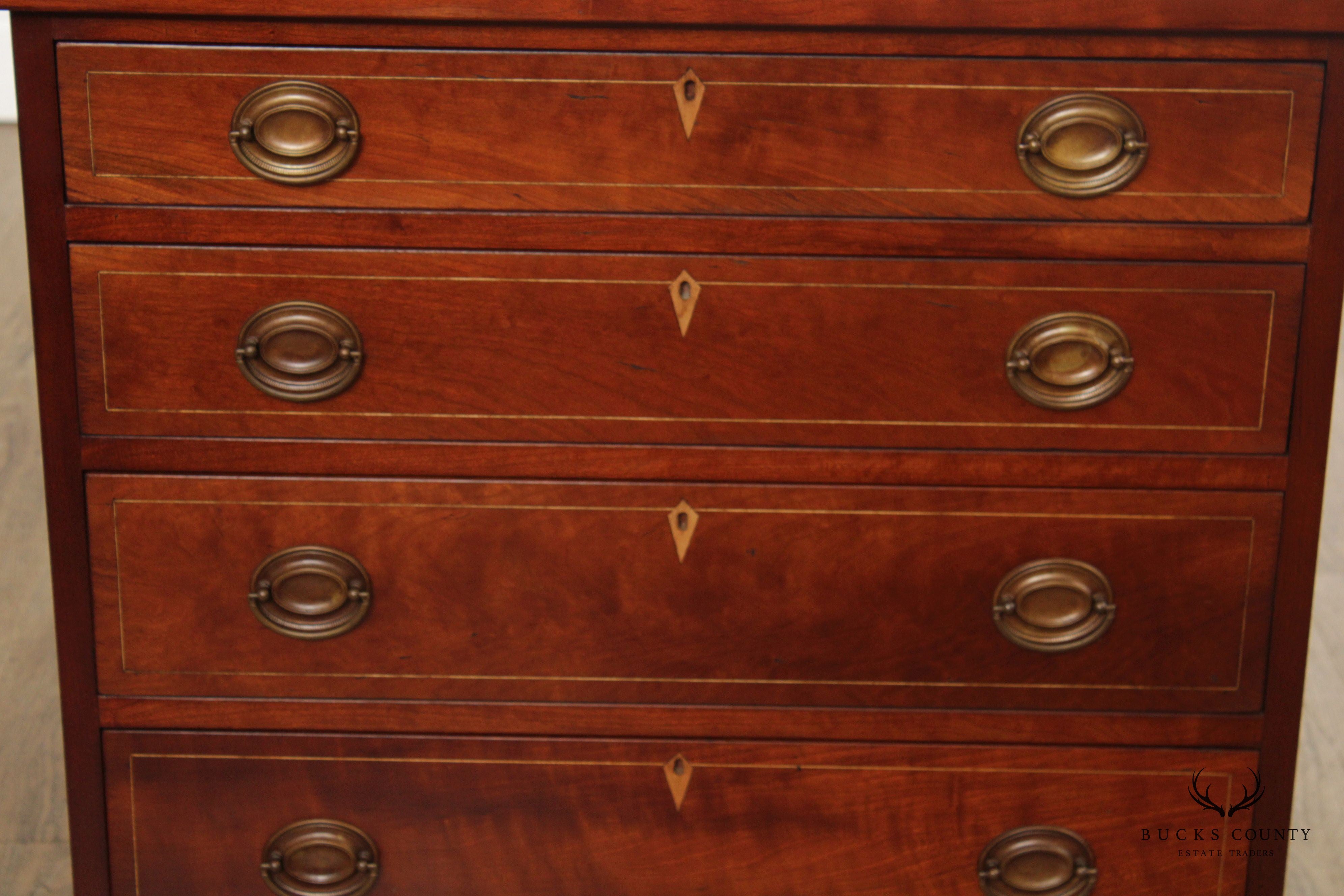 Federal Style Quality Bench Made Cherry Chest of Drawers