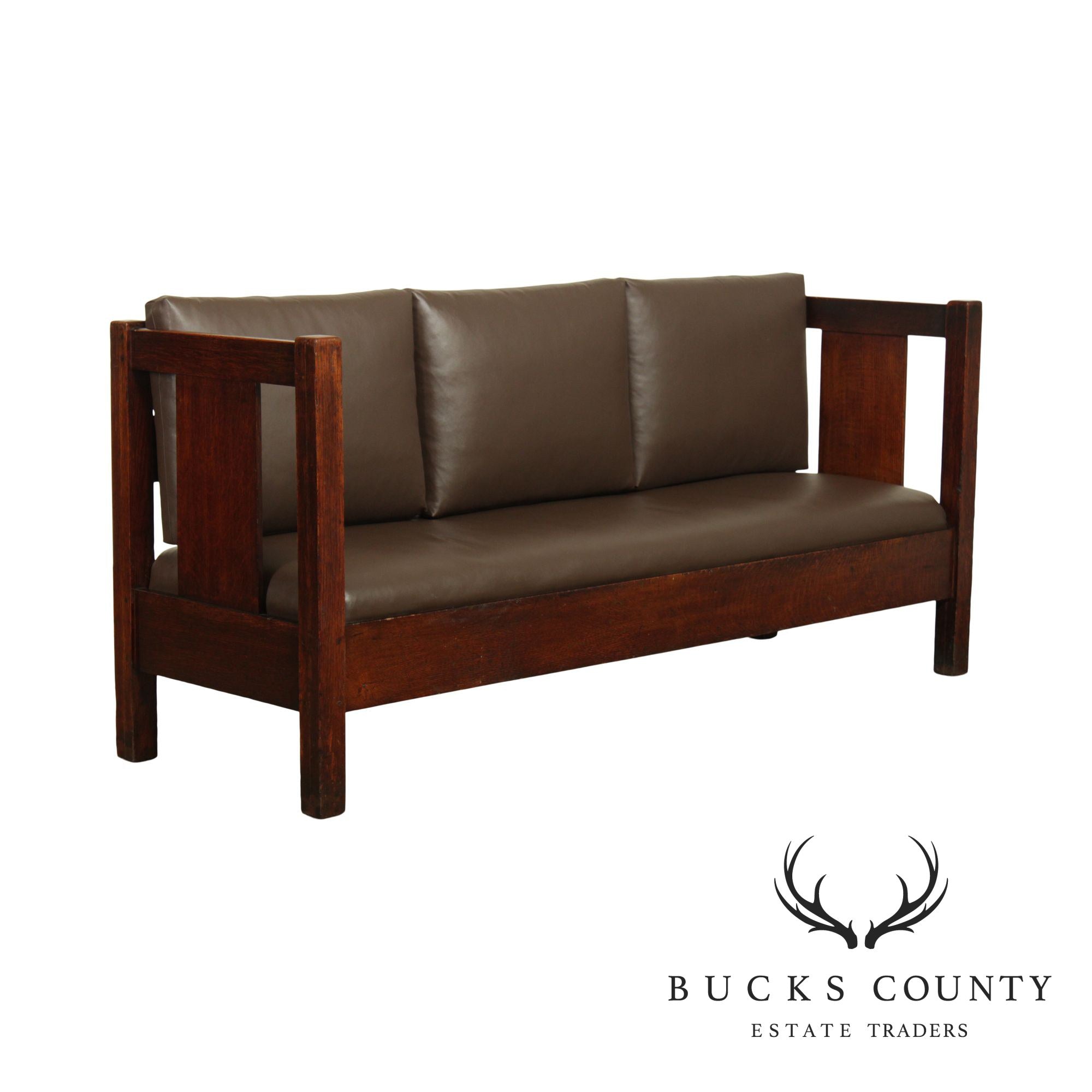 L. &J.G. Stickley Antique Mission Oak Settle