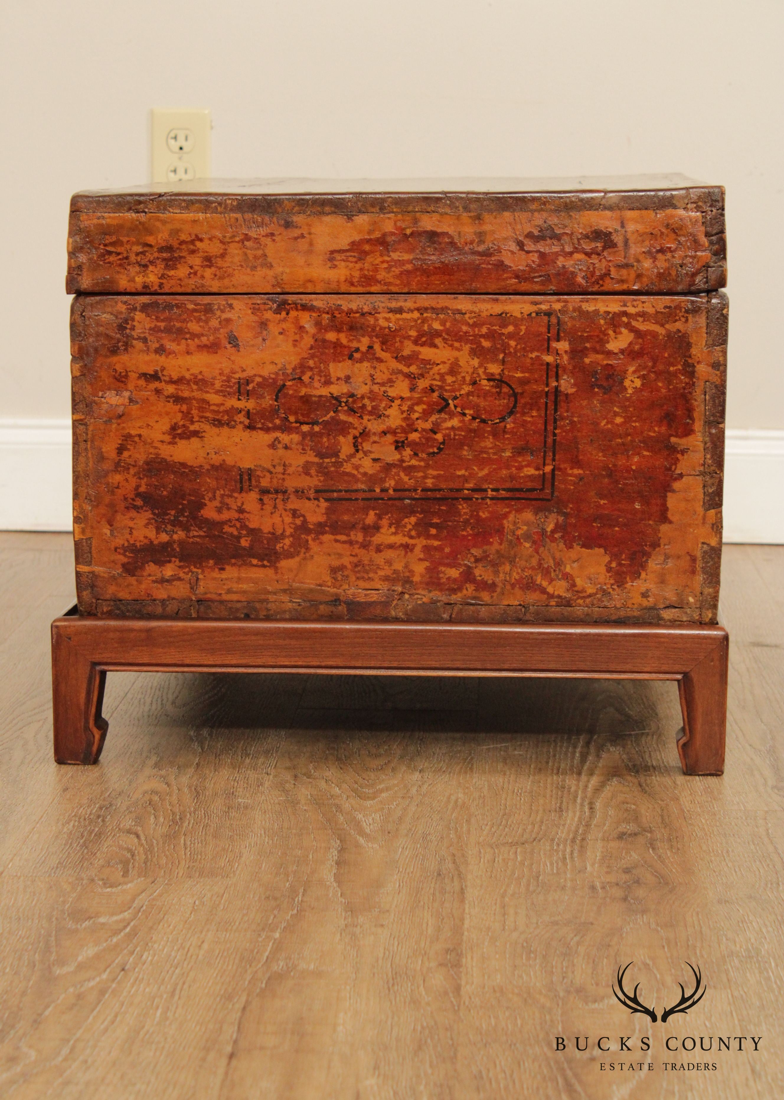 Antique Asian Chest on Base